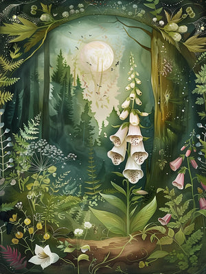 Forest Flowers Art Print Unframed Canvas Wall Poster Home Decoration for Living Room Bedroom & Nice Gift Idea