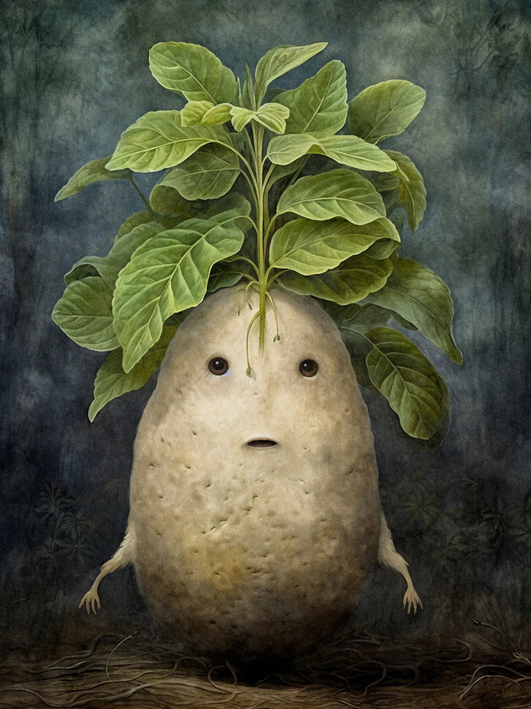 Unframed Art Print Poster Canvas Retro Cute Vegetable Wall Decor For Living Room Bedroom Home Decoration