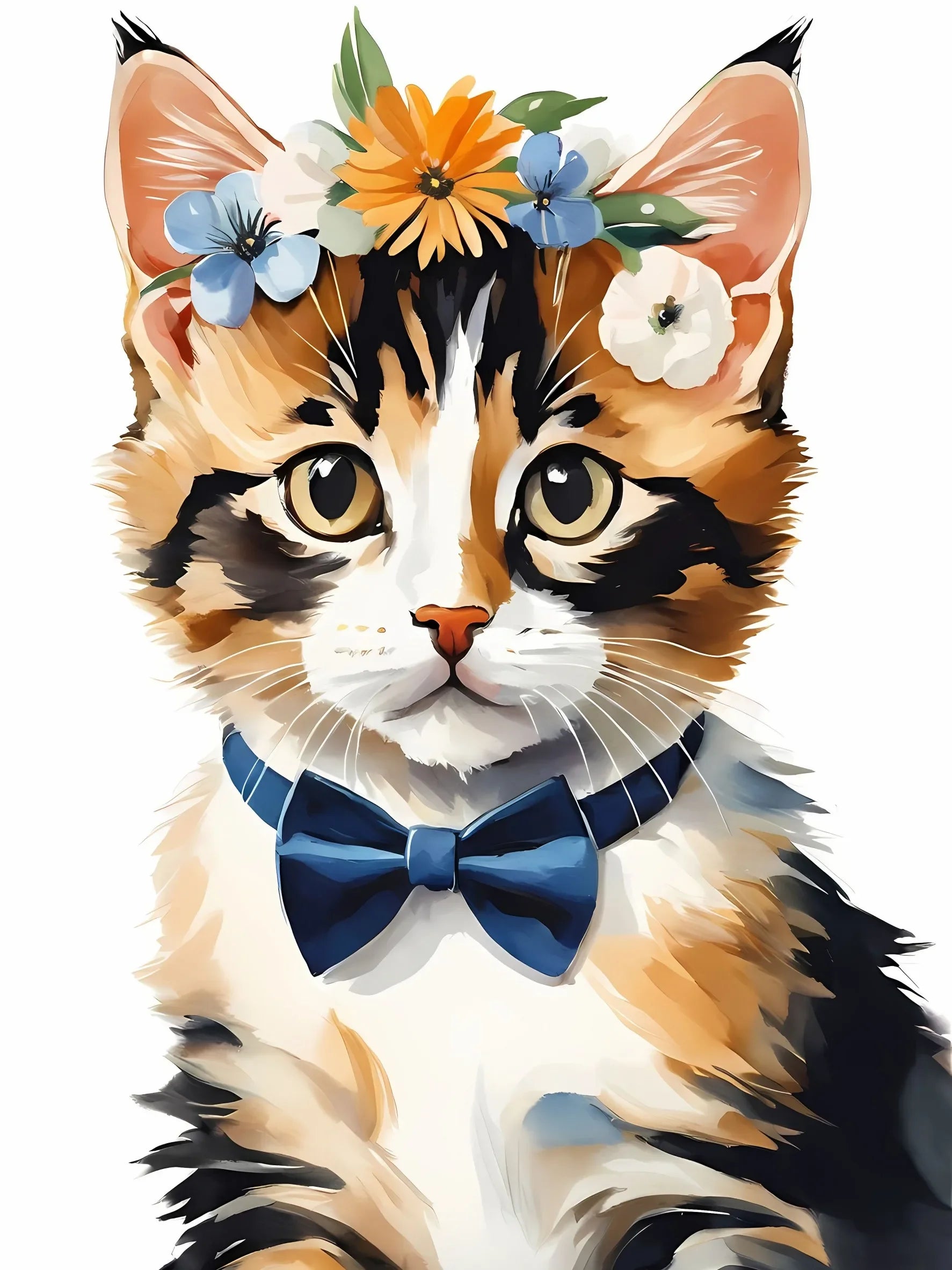 Calico Kitten Unframed Canvas Poster Wall Art Print For Home Living Room Bedroom Decor Nice Gift
