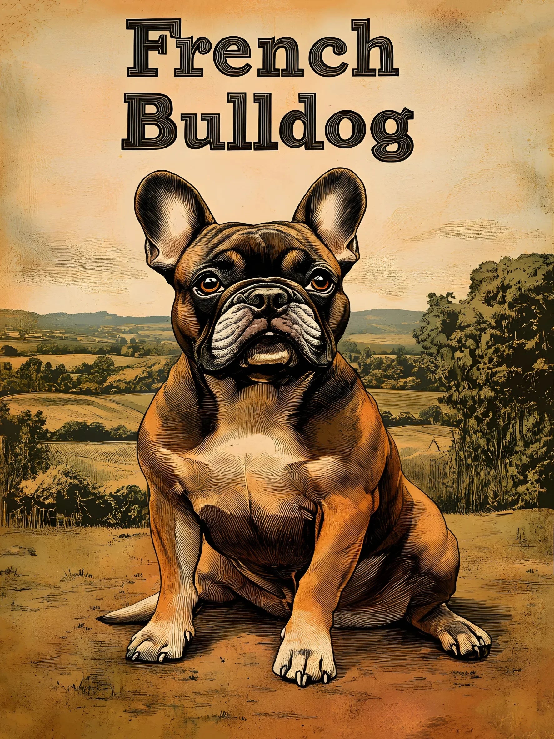 Types of Dogs Canvas Print Unframed Art Poster Fashion Wall Decor for Home Living Room Bedroom & Special Gift