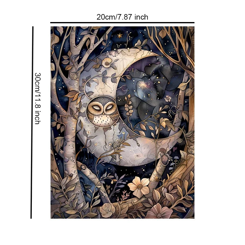 Moon Animals Unframed Canvas Art Poster Chic Wall Decor for Home Living Room Bedroom & Perfect Present