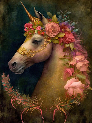 Horses & Unicorn Artwork Unframed Canvas Print Poster Modern Wall Decoration for Living Room Bedroom & Nice Gift