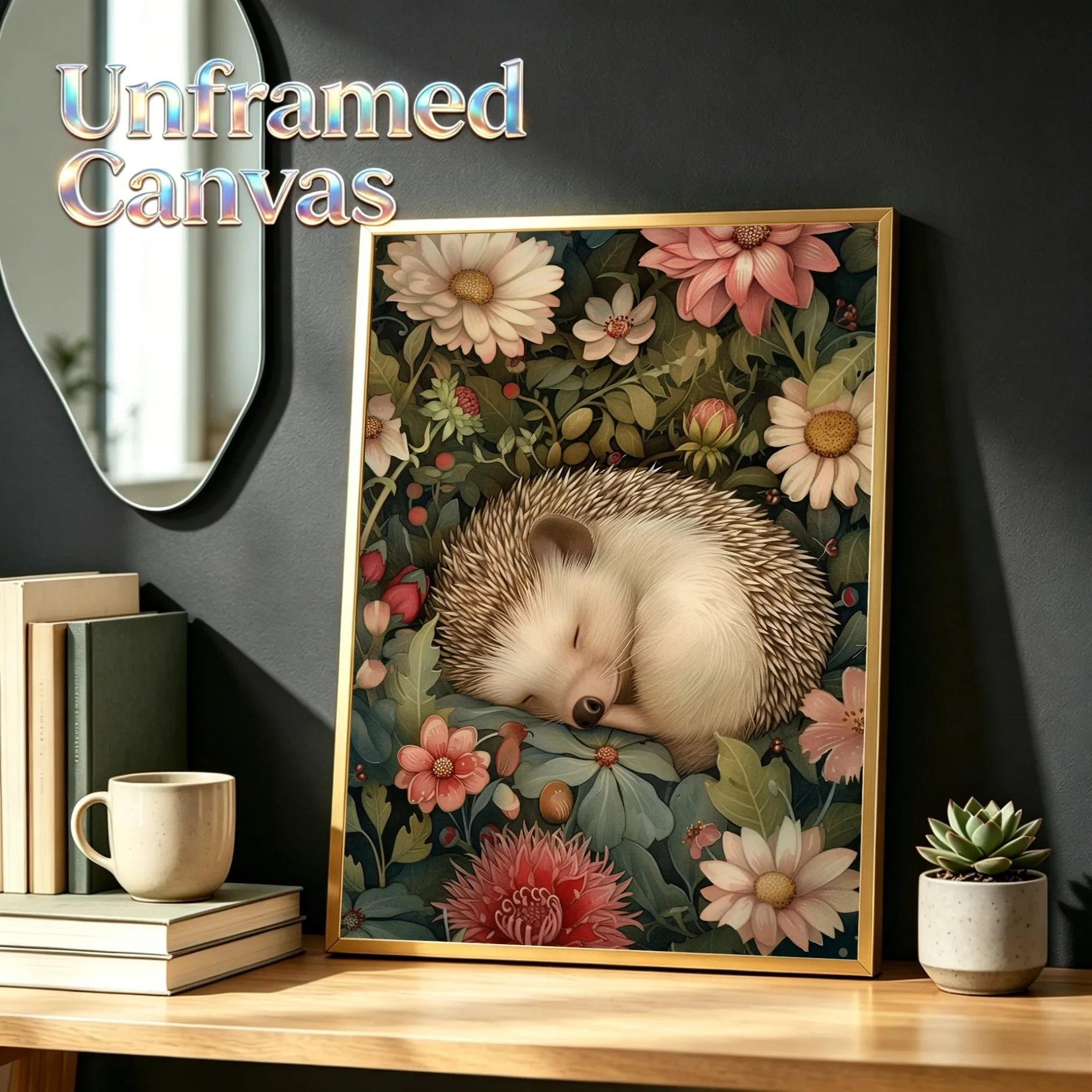 Sleeping Animals Style Unframed Canvas Wall Art Poster Home Decor for Bedroom Living Room & Wonderful Gift