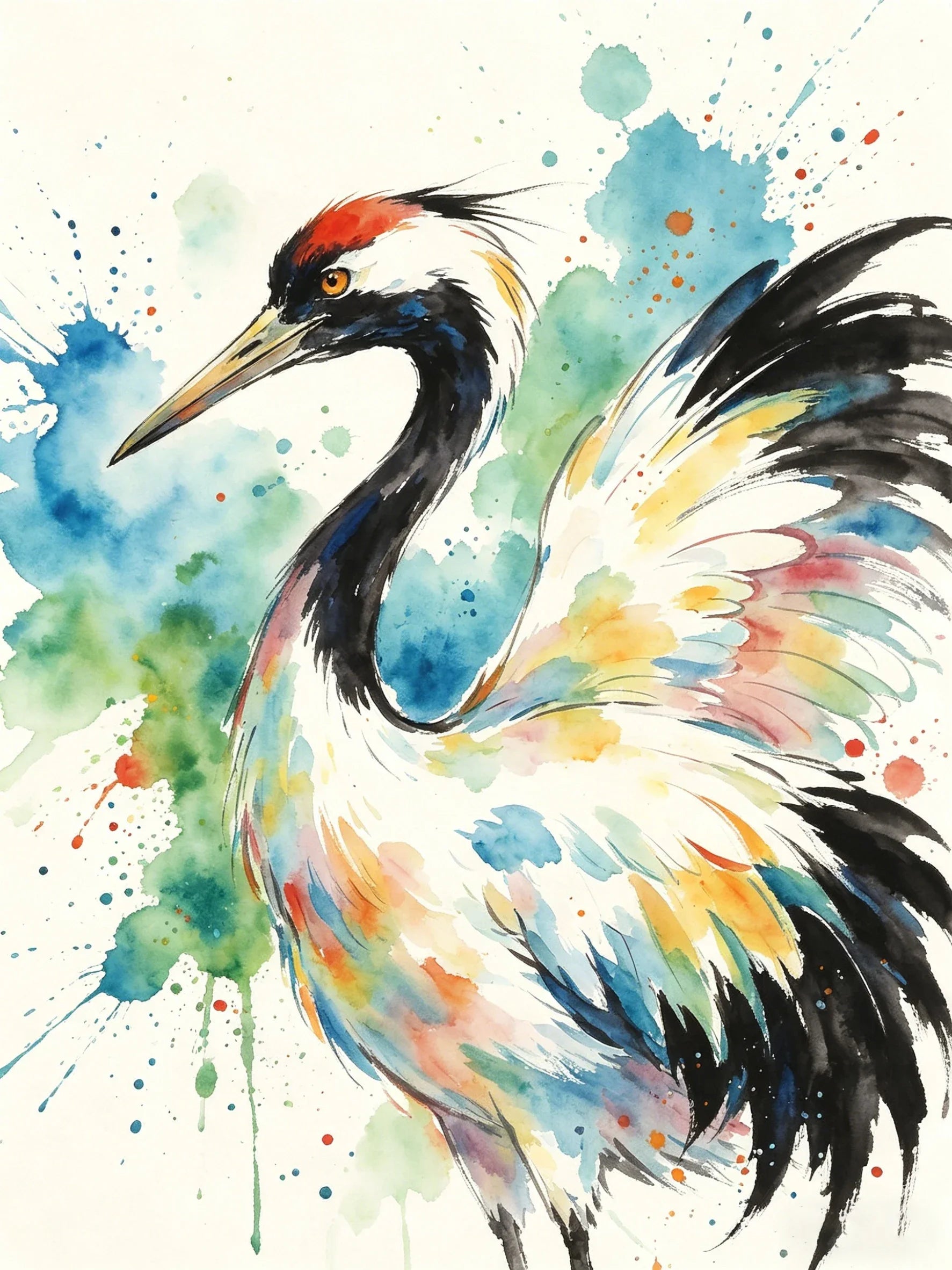 Watercolor Animal Series Unframed Canvas Print Poster Art Wall Decor for Home Bedroom Living Room & Wonderful Gift