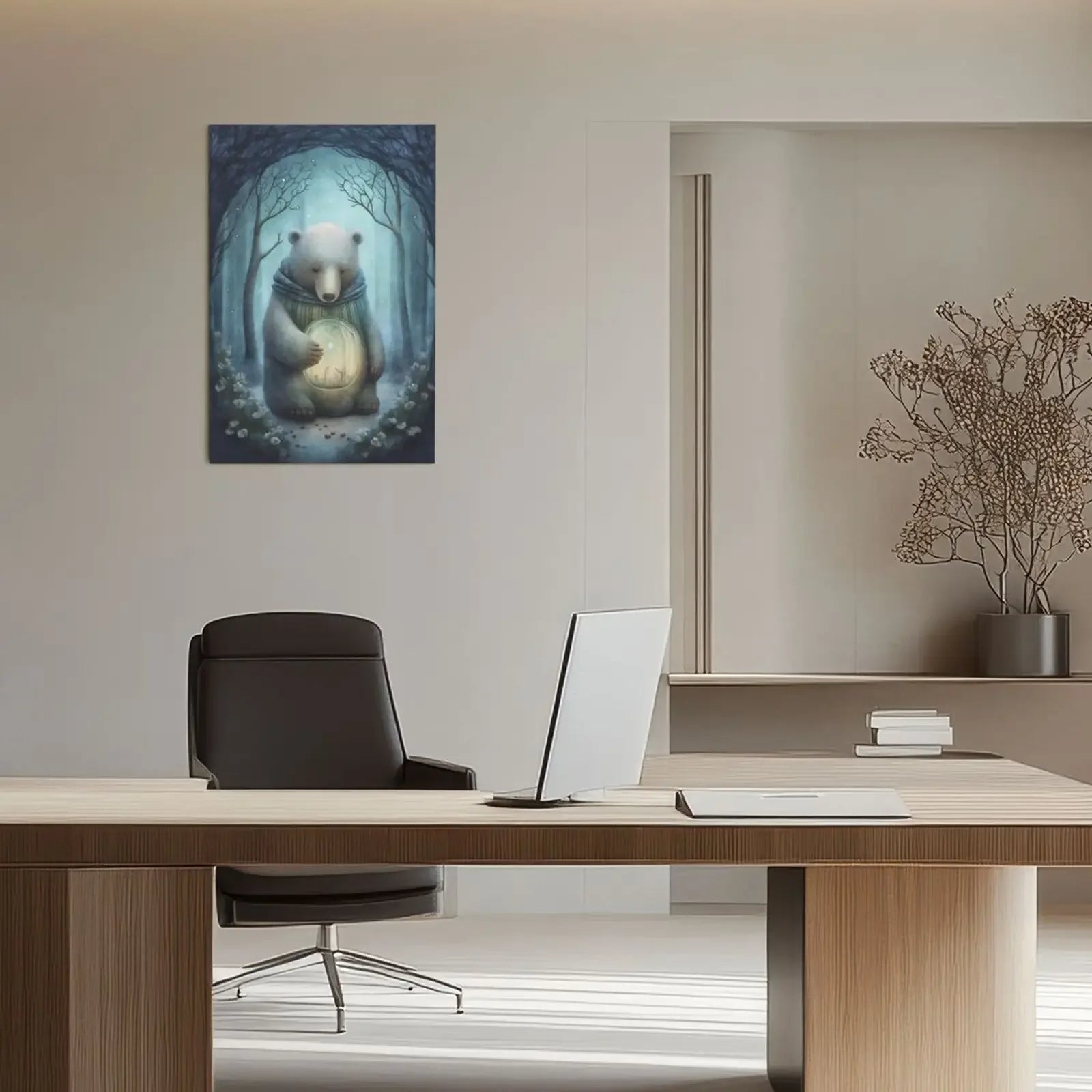 Mystical Forest Wall Art Unframed Canvas Print Poster Warm Home Decoration for Bedroom Living Room & Wonderful Present