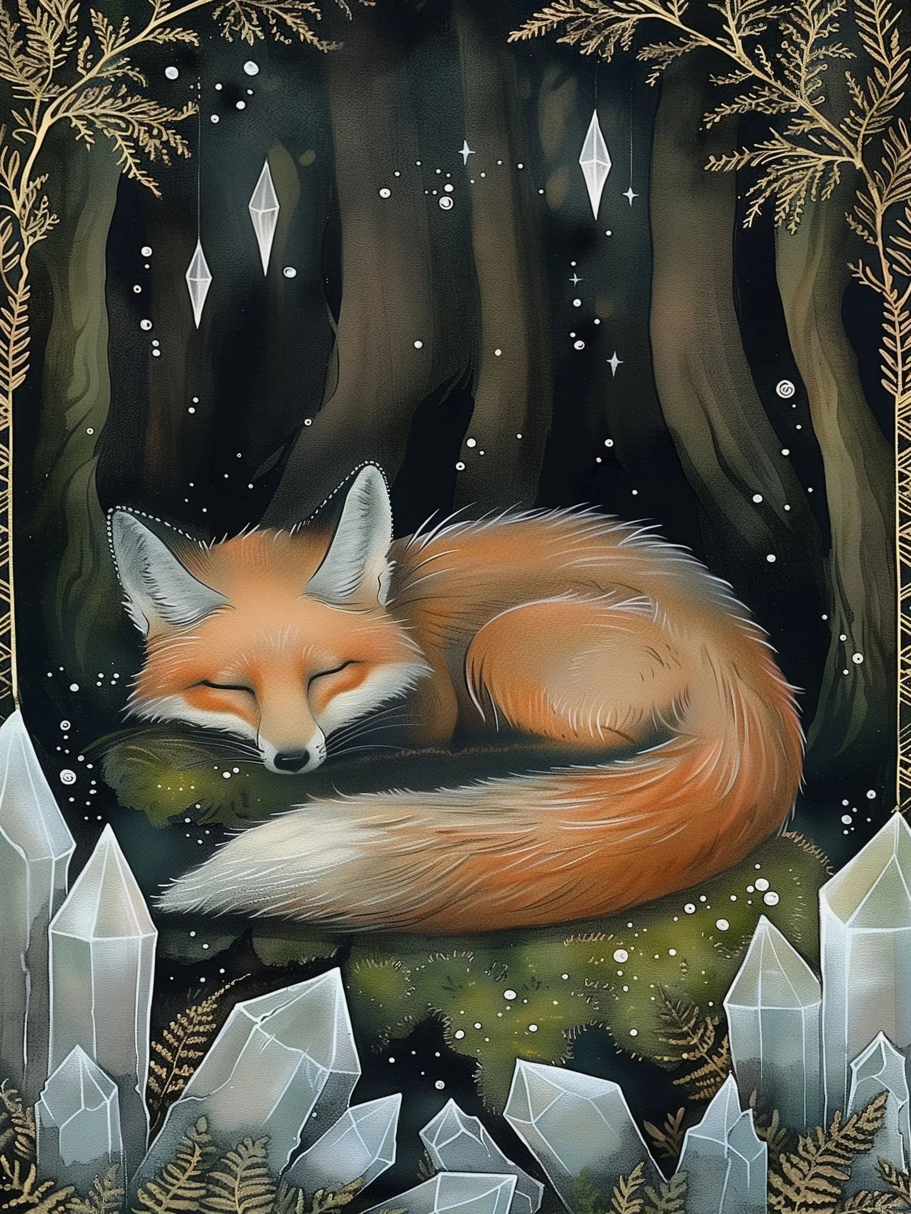 Home Living Room Bedroom Decor Unframed Canvas Forest Animals Wall Art Poster Print Ideal Gift Choice