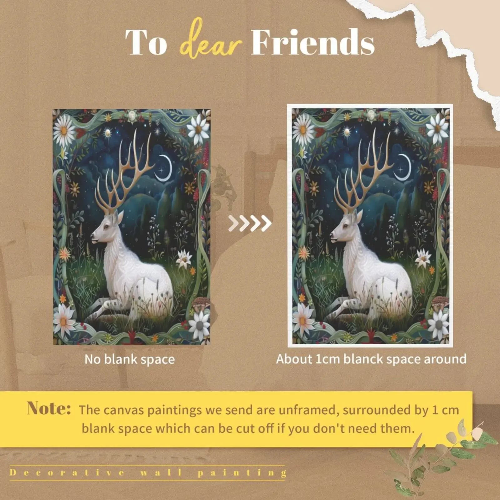 Unframed Wall Art Decor Poster Retro Animals of the Magic Woodlands Canvas Print For Living Room Bedroom Home Decor Gift