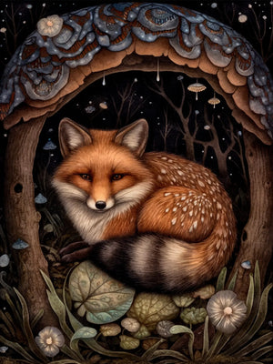 Midnight Animals Art Canvas Print Unframed Wall Poster Home Decoration for Bedroom Living Room & Great Gift Idea