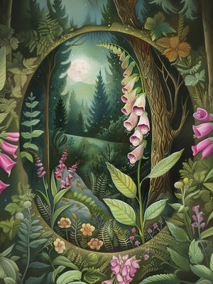 Forest Flowers Art Print Unframed Canvas Wall Poster Home Decoration for Living Room Bedroom & Nice Gift Idea