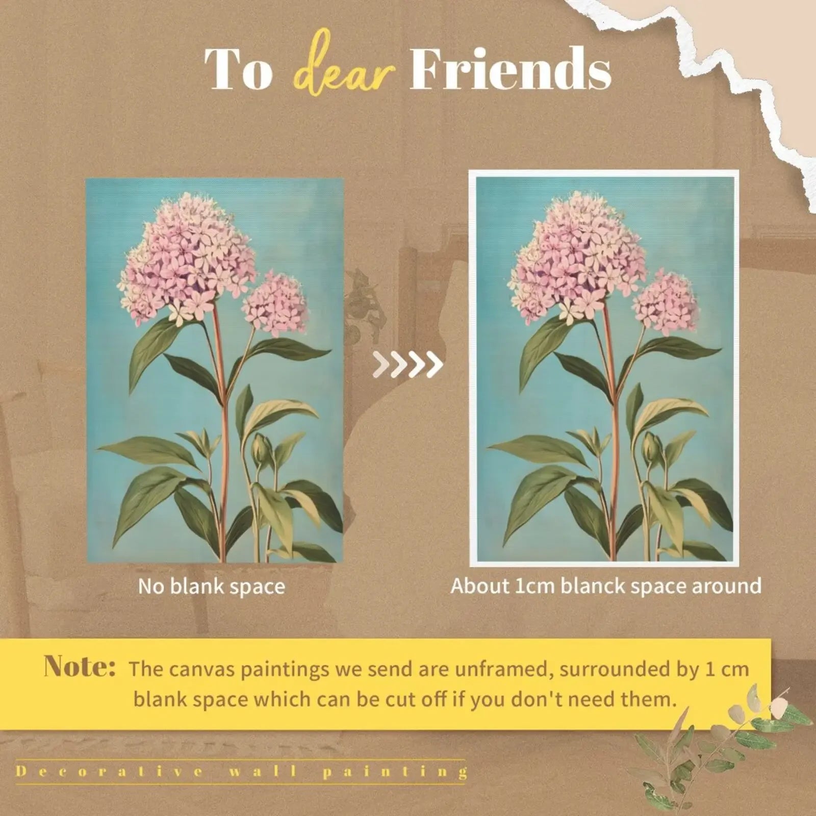 Wildflower Unframed Canvas Print Poster Artwork Modern Wall Art for Living Room Bedroom Home Wall Decor & Perfect Gift Idea