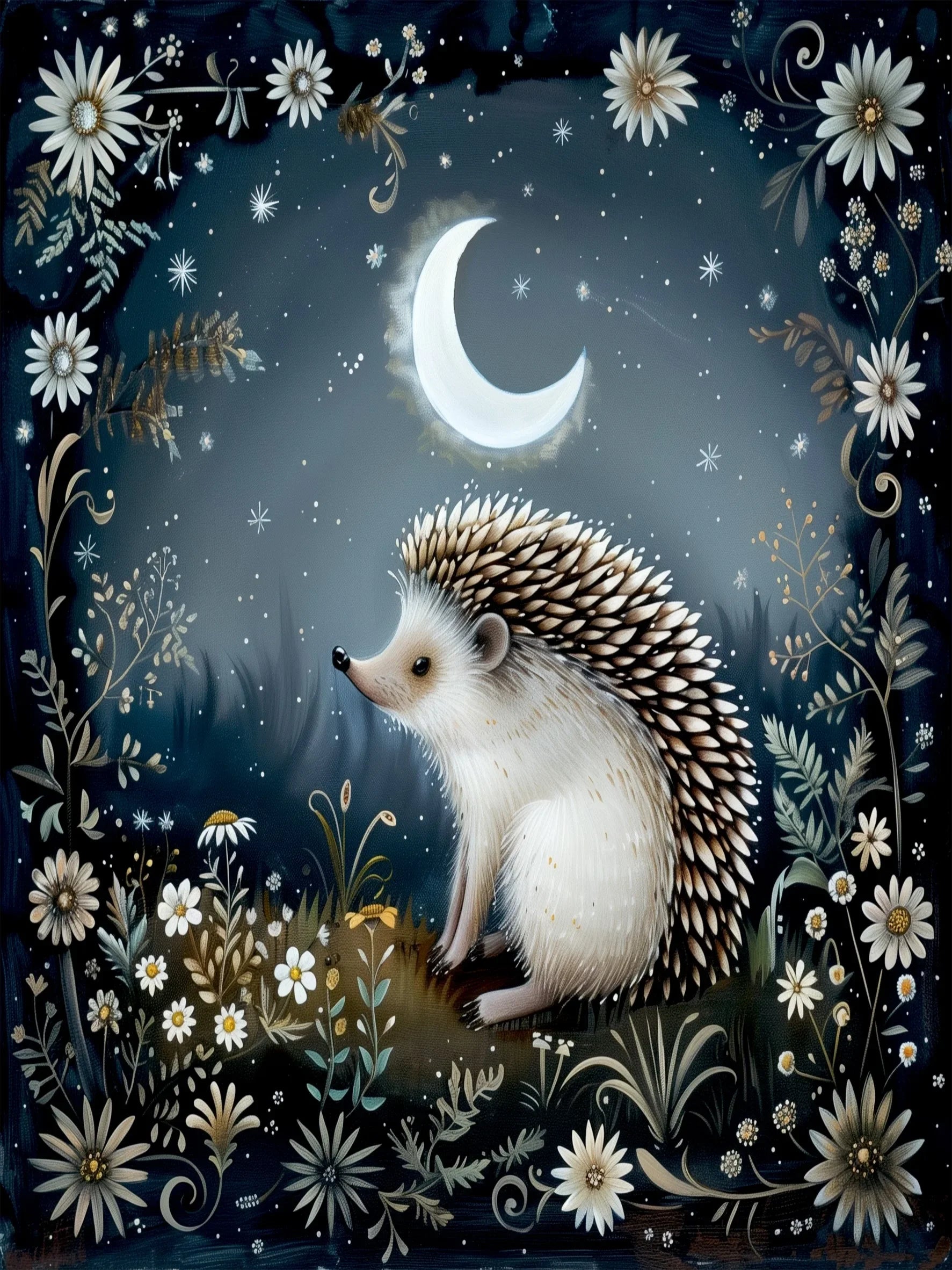 Unframed Wall Art Decor Poster Retro Animals of the Magic Woodlands Canvas Print For Living Room Bedroom Home Decor Gift