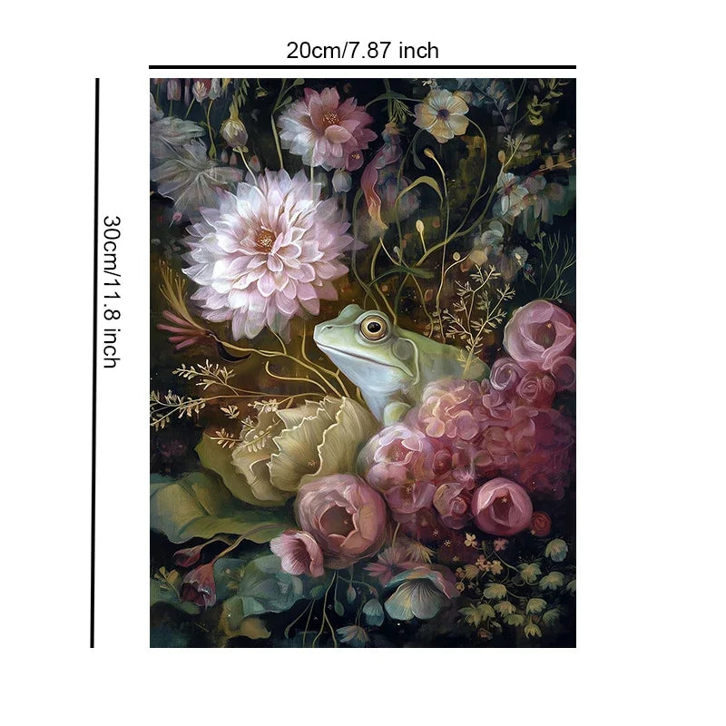 Flowers & Animals Print Unframed Canvas Art Poster Modern Wall Decor for Bedroom Living Room & Wonderful Gift Choice