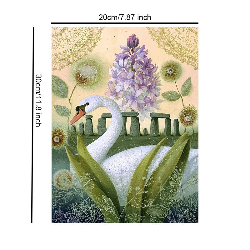 Spring at Stonehenge Unframed Canvas Print Art Poster Wall Decor for Home Living Room Bedroom & Sweet Present