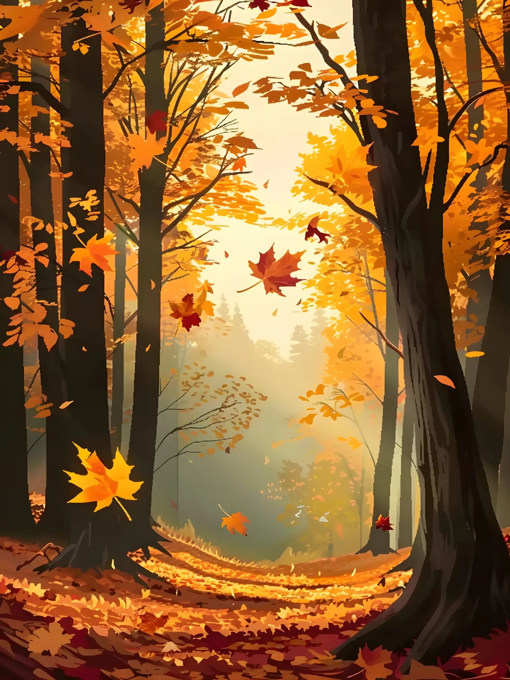 Unframed Canvas Poster Print Fall Autumn Theme Wall Art For Living Room Bedroom Home Decor Gifts