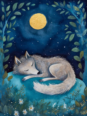 Animals Sleeping Unframed Canvas Print Wall Art Poster For Living Room Bedroom Home Decoration Gifts
