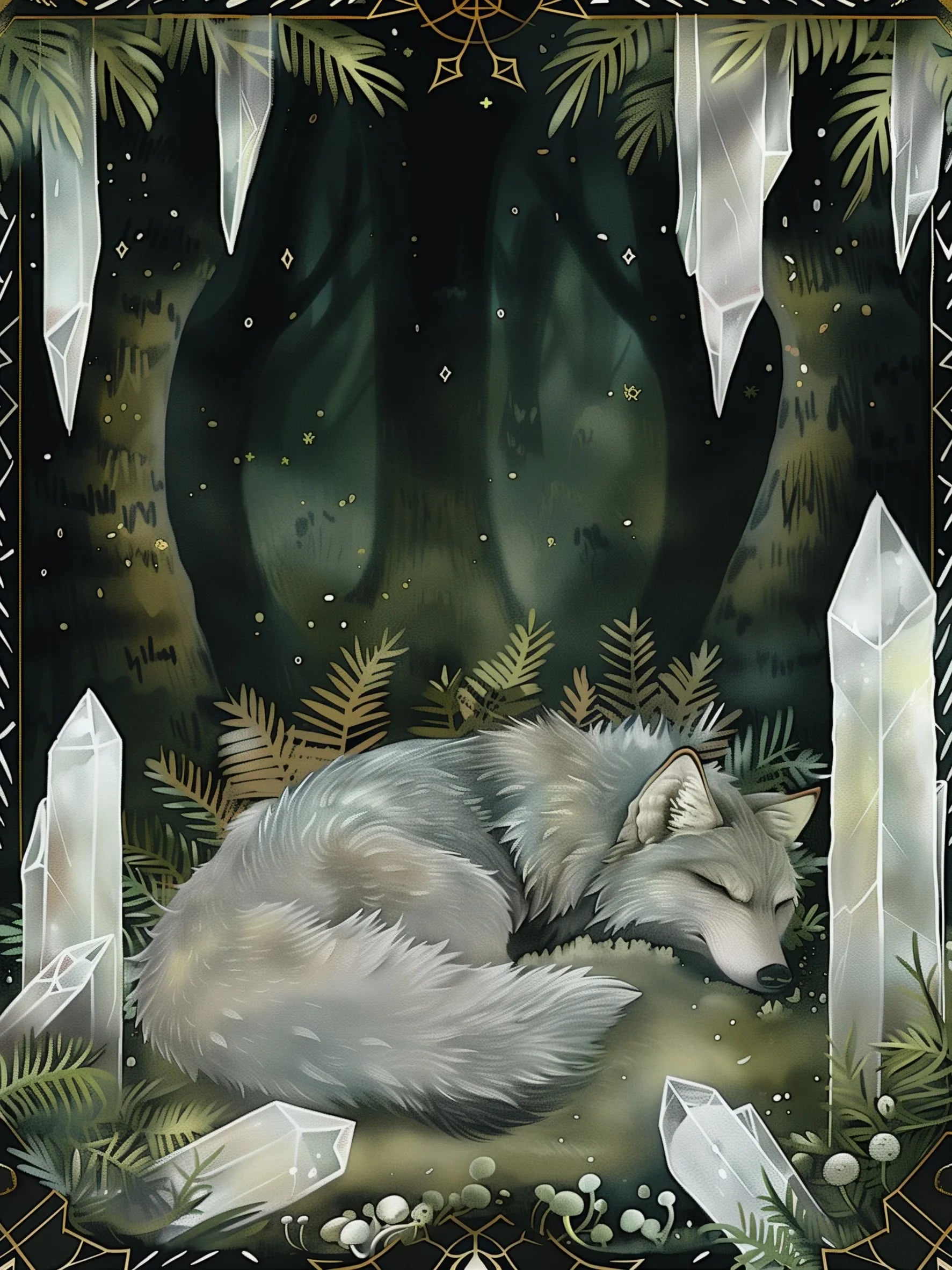Home Living Room Bedroom Decor Unframed Canvas Forest Animals Wall Art Poster Print Ideal Gift Choice