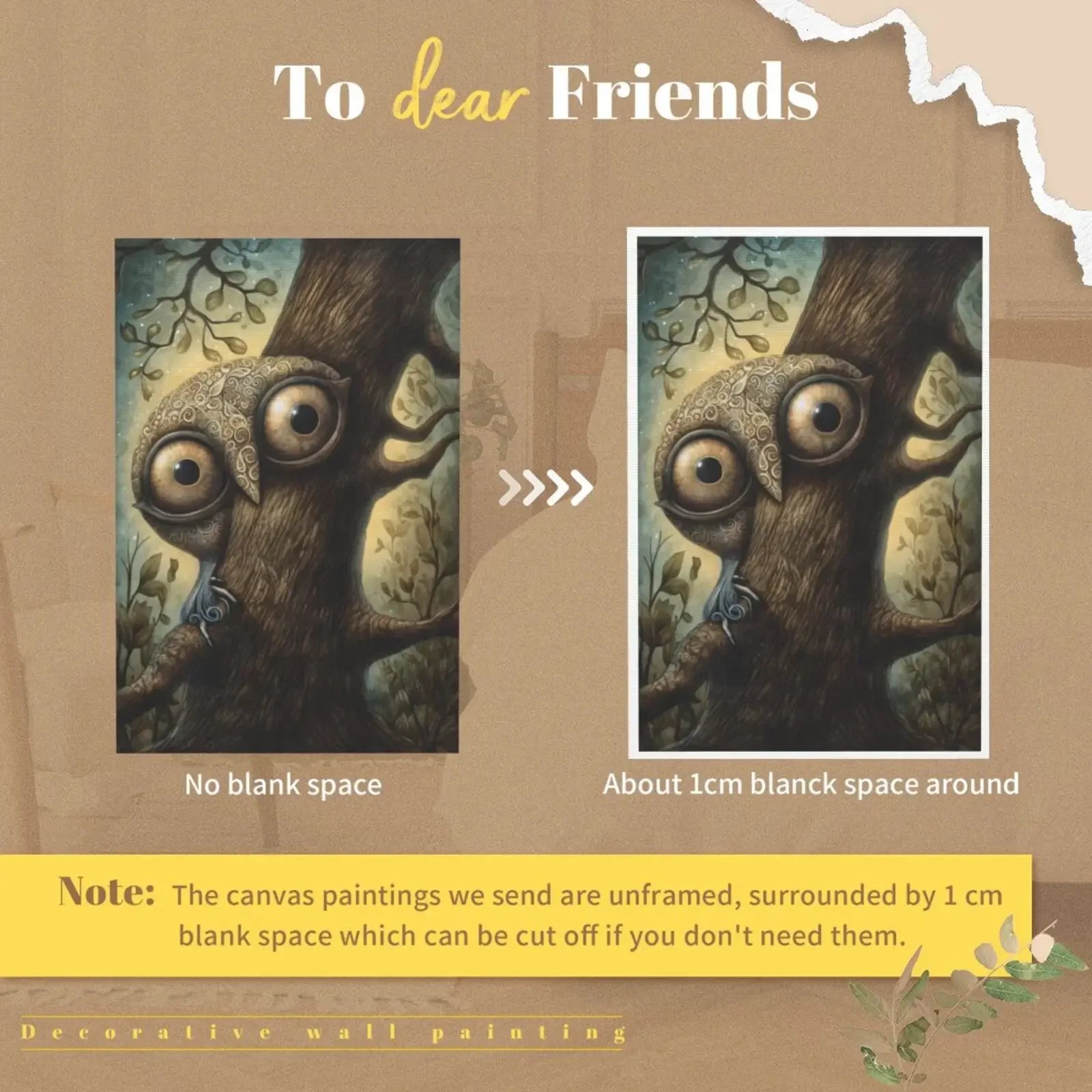 The Watching Forest Unframed Canvas Art Poster Modern Wall Decor for Home Living Room Bedroom & Ideal Present