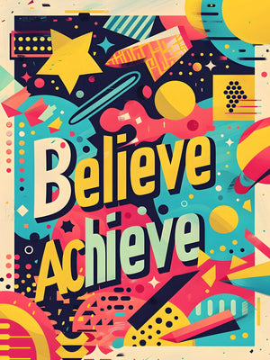 Motivational Short Quotes Unframed Canvas Wall Art Poster Home Decor for Living Room Bedroom & Fine Gift Option