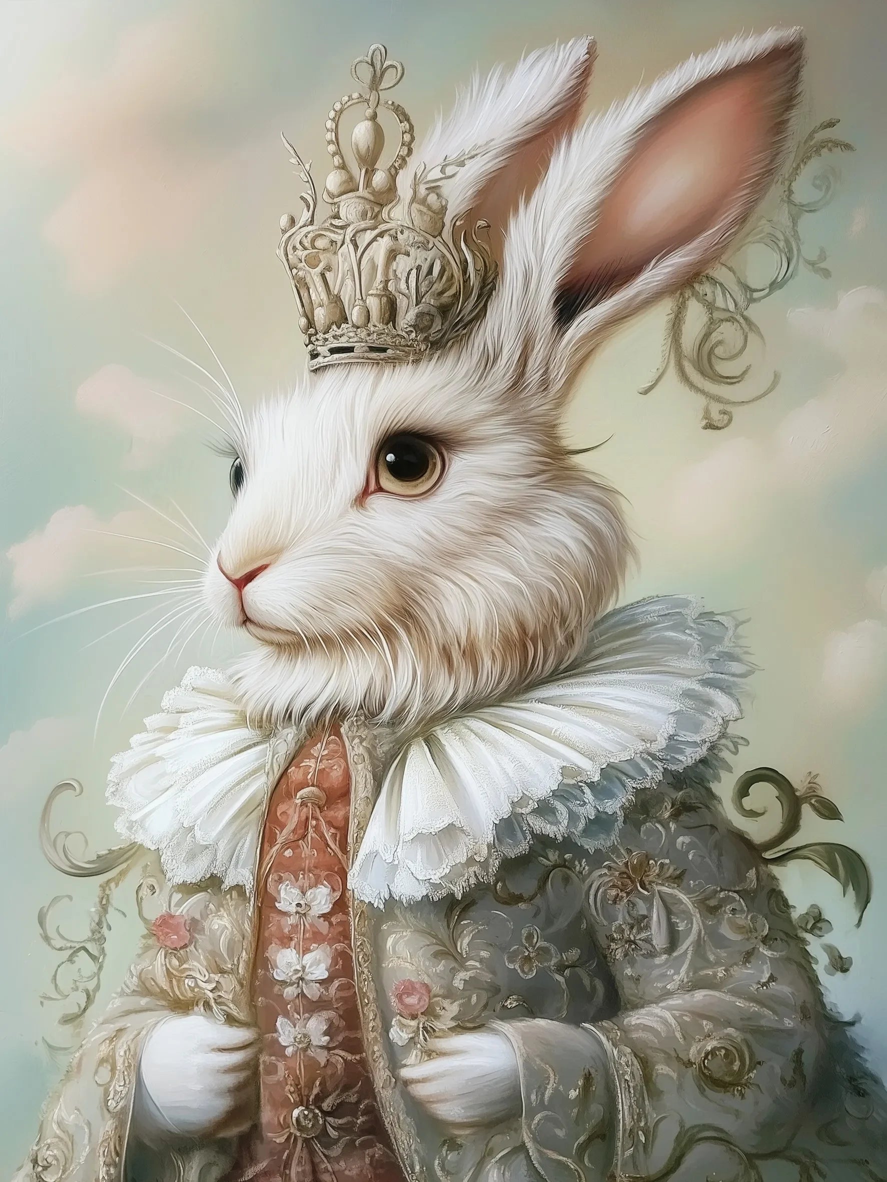 Royalty Animal Art Print Unframed Canvas Wall Poster Modern Home Decoration for Bedroom Living Room & Great Gift