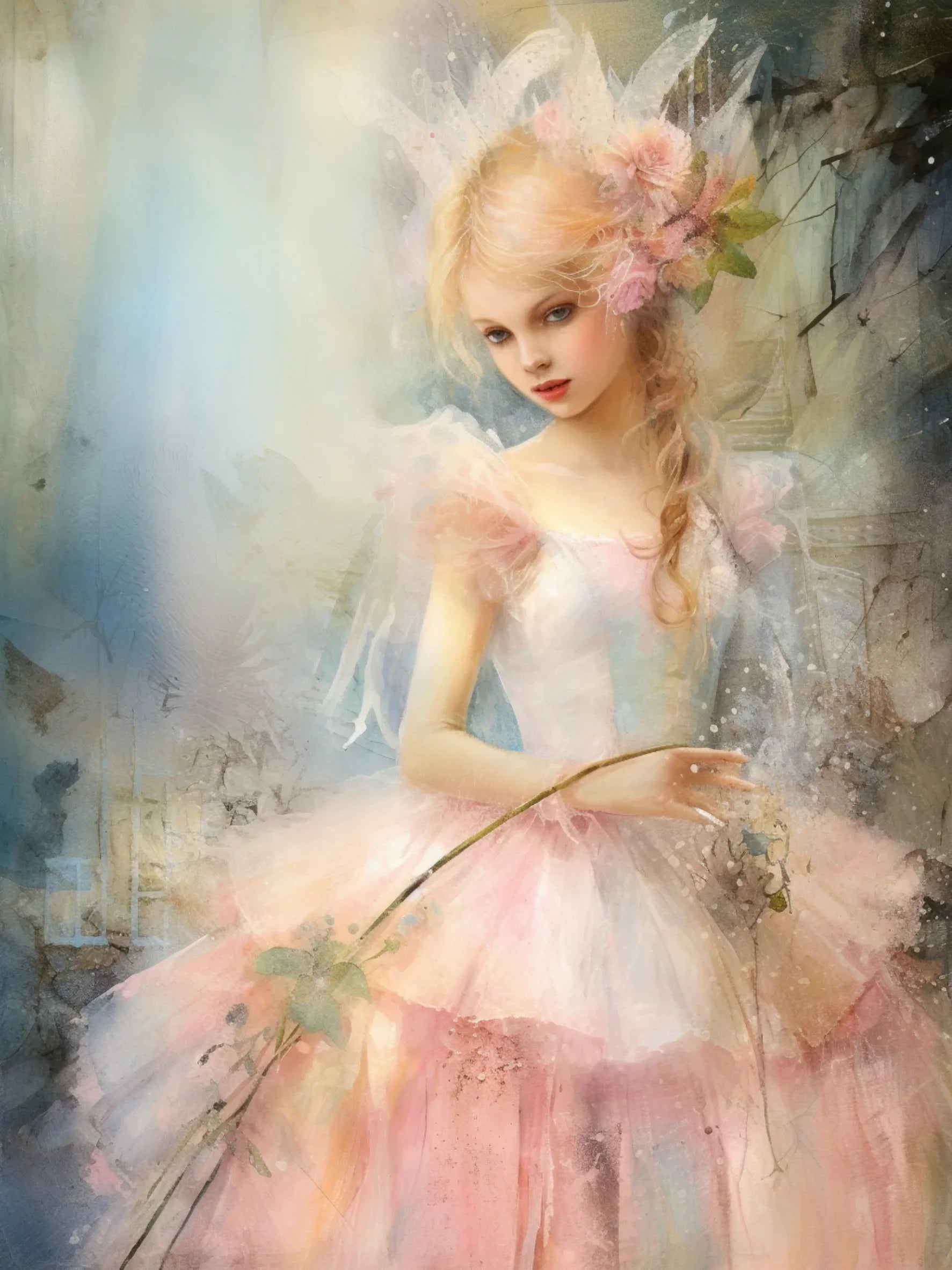 Wall Decor Unframed Canvas Print Fairytail Pastell Art Poster For Living Room Bedroom Home Decor Gifts