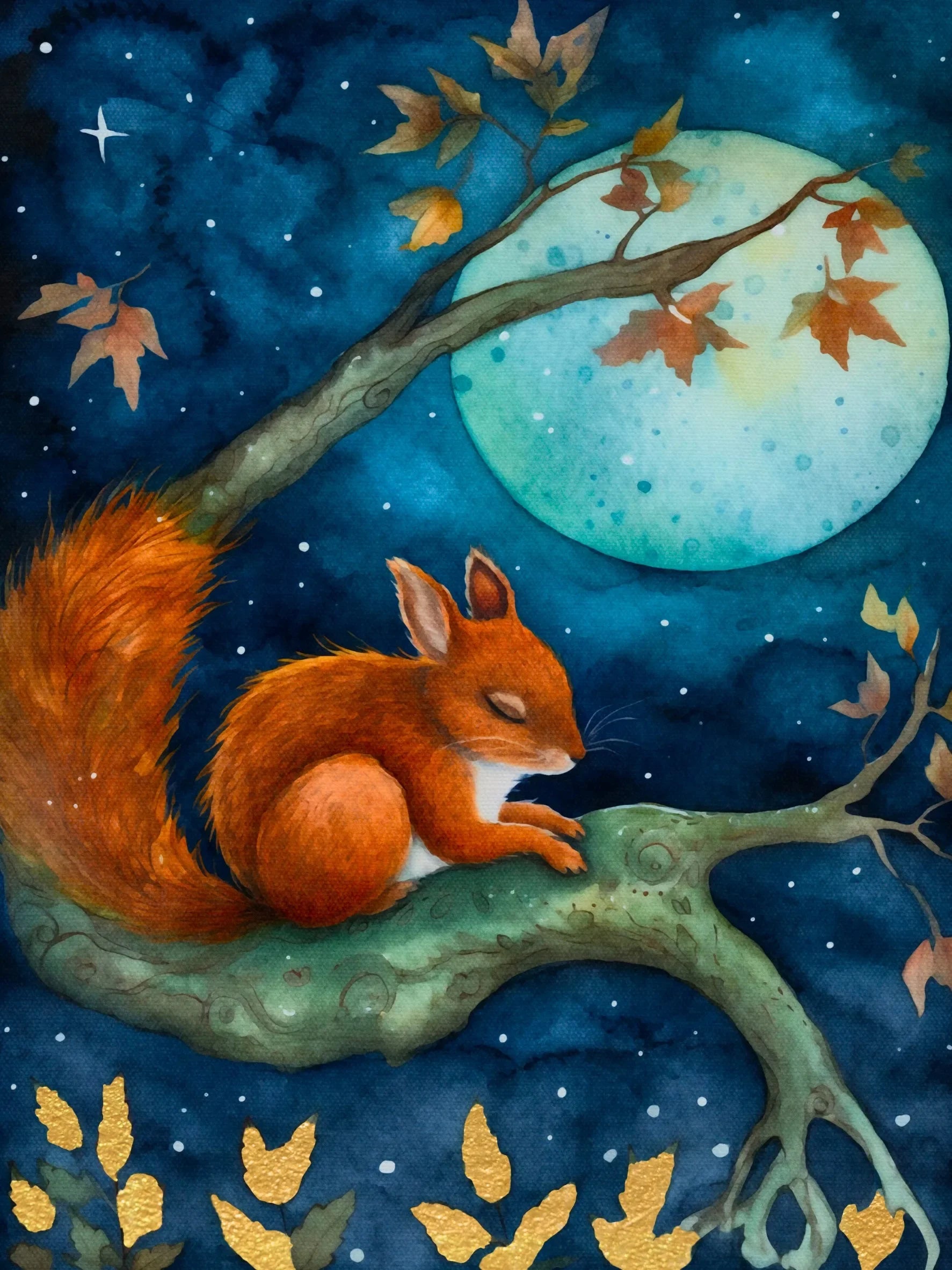 Animals Sleeping Unframed Canvas Print Wall Art Poster For Living Room Bedroom Home Decoration Gifts