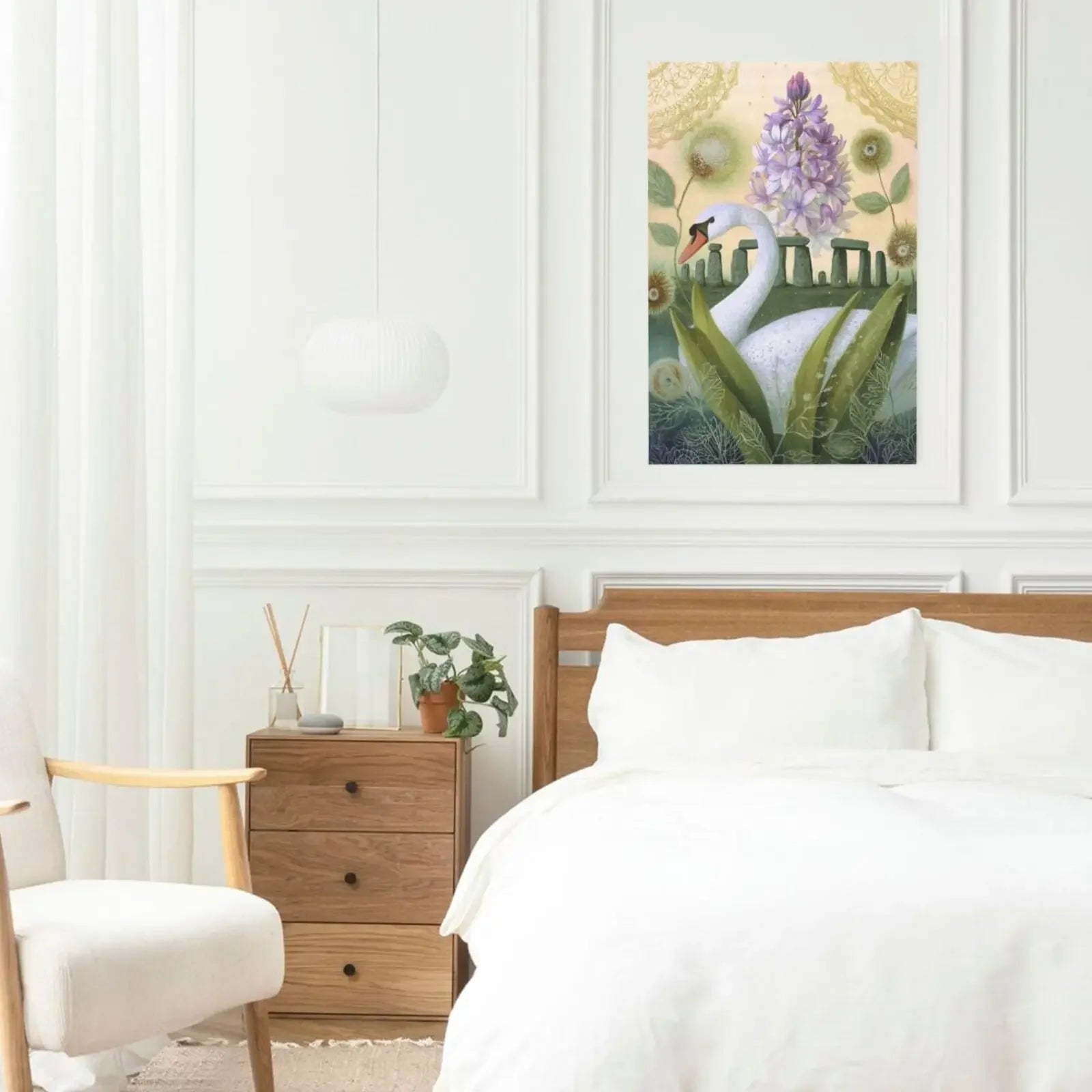 Spring at Stonehenge Unframed Canvas Print Art Poster Wall Decor for Home Living Room Bedroom & Sweet Present