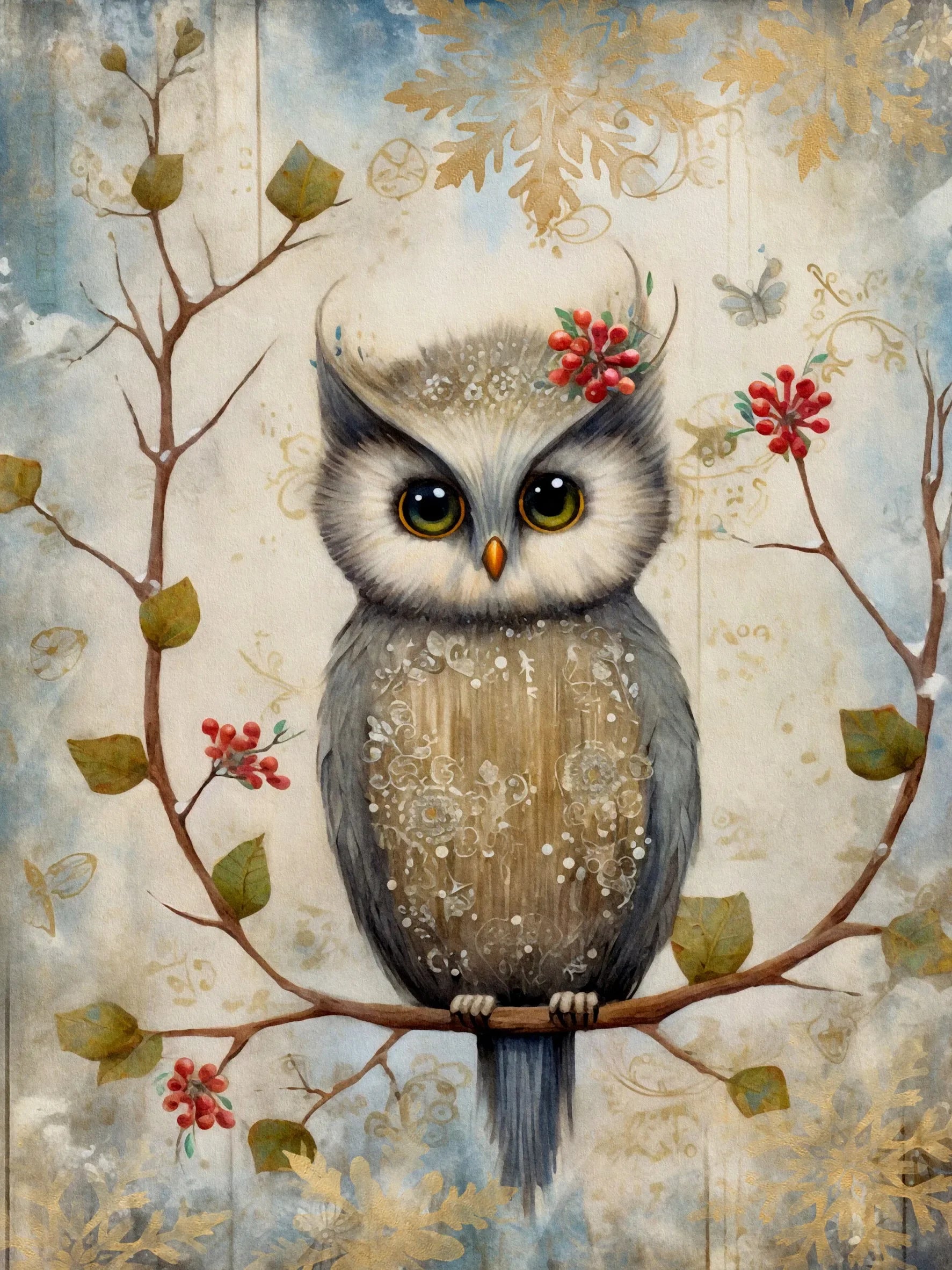 Wall Art Print Poster Unframed Canvas Christmas Animals For Home Bedroom Living Room Decor Gift Idea