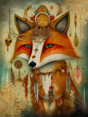 Unframed Canvas Home Decor Wall Art Bohemian Animals Print Poster For Living Room Bedroom Decoration
