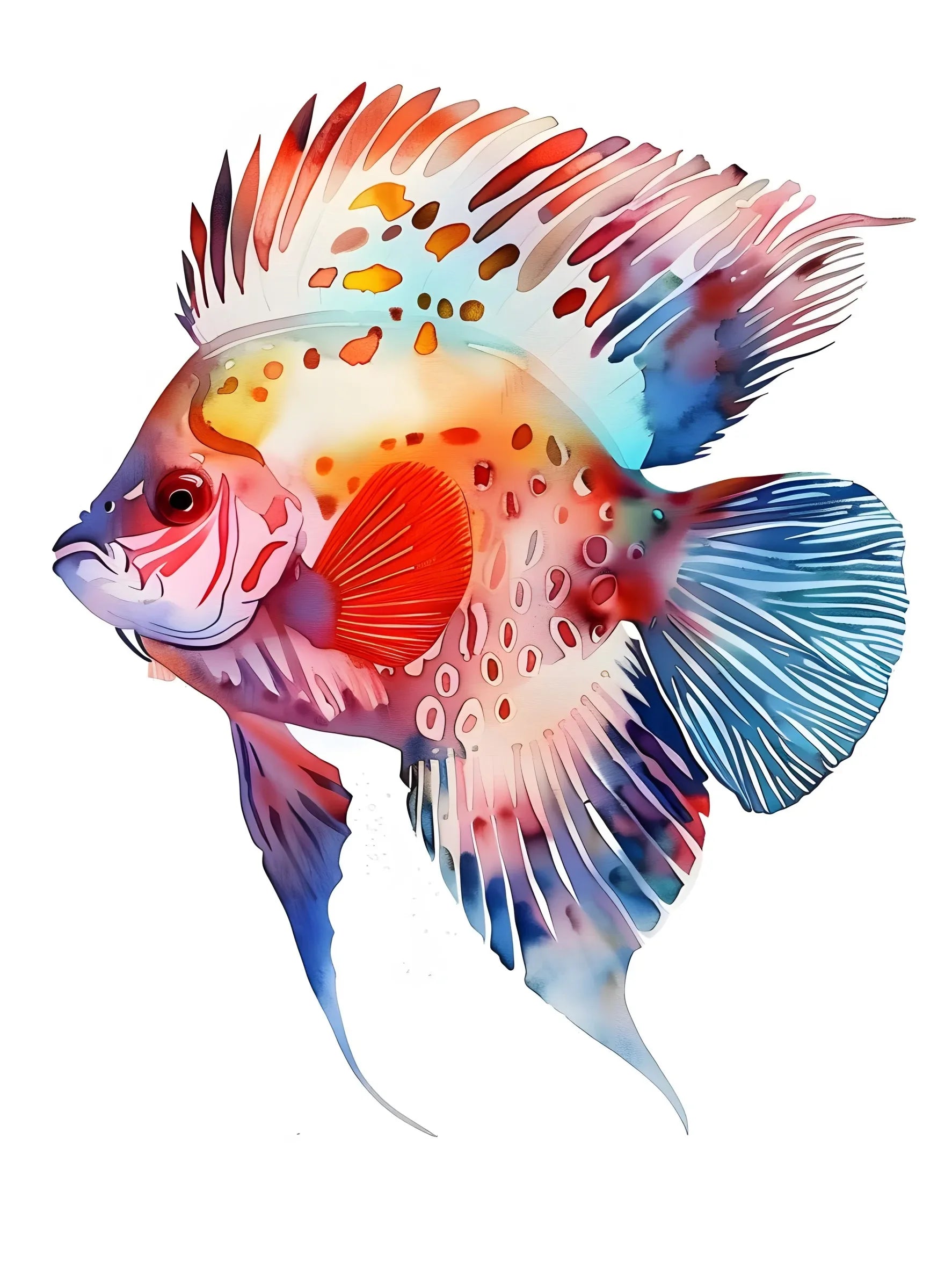 Watercolor Sea Animals Unframed Canvas Print Art Poster Modern Wall Decor for Living Room Bedroom Home Decoration & Ideal Gift