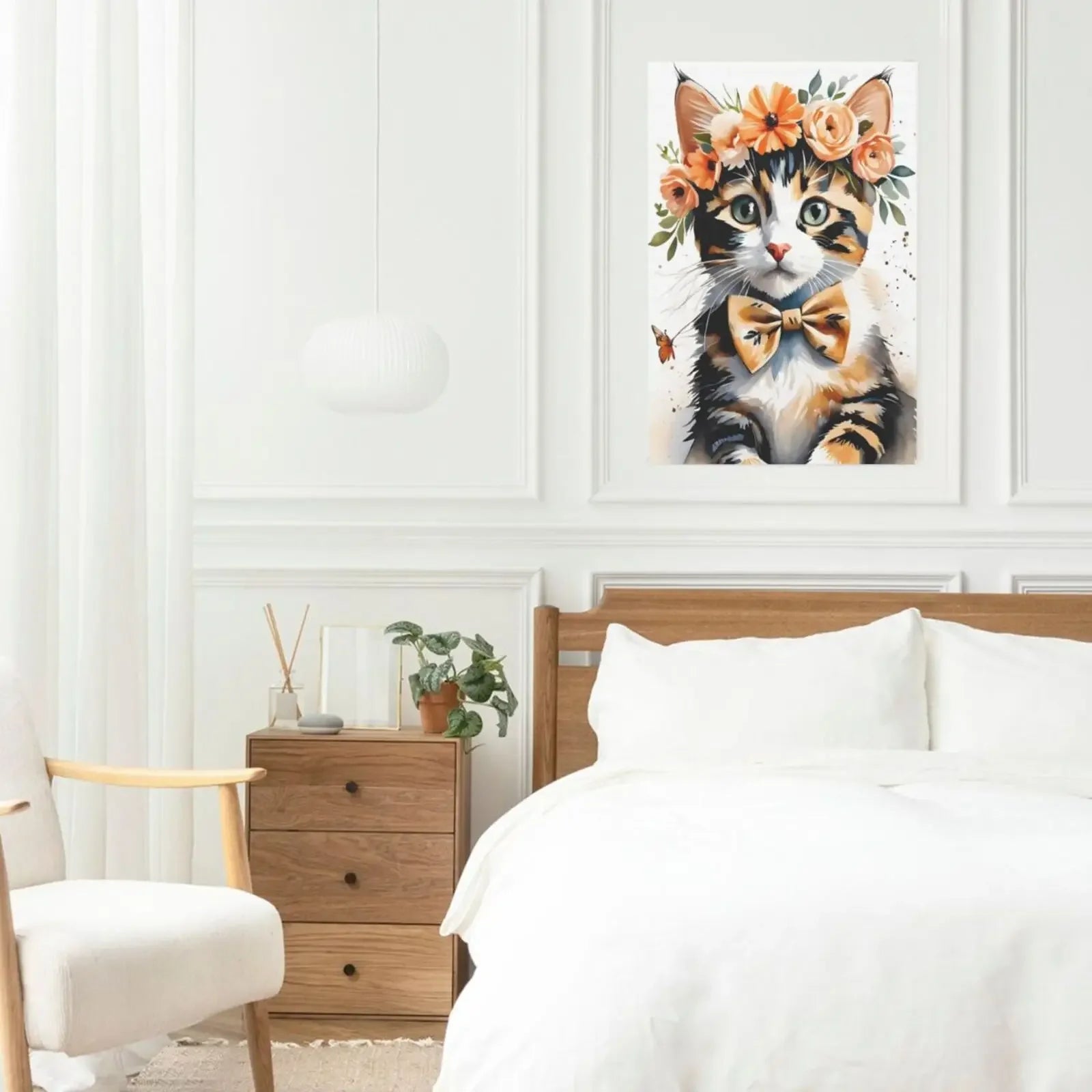 Calico Kitten Unframed Canvas Poster Wall Art Print For Home Living Room Bedroom Decor Nice Gift