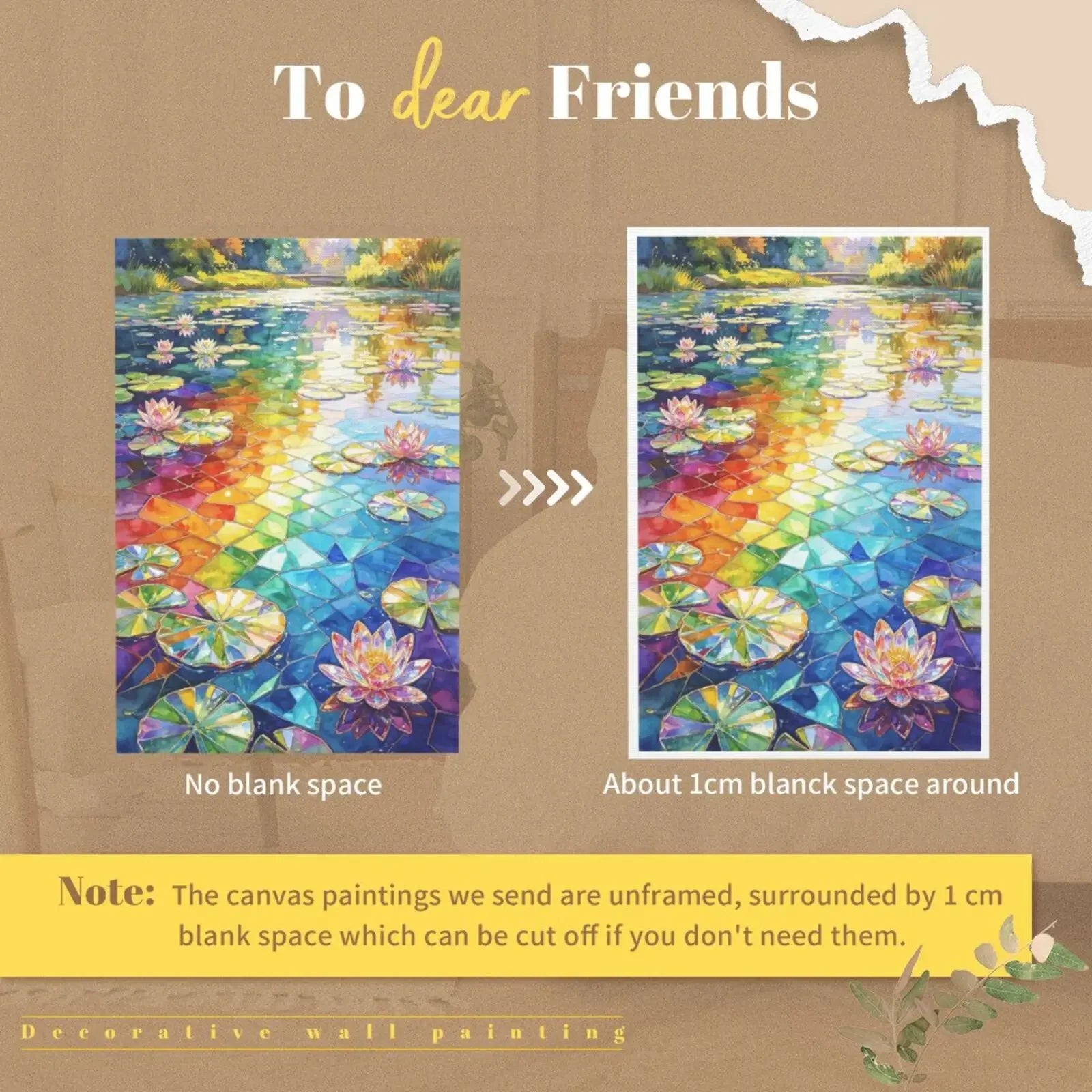 Gorgeous Watercolor Painting Unframed Canvas Art Poster Wall Decor for Living Room Bedroom Home & Perfect Gift Choice
