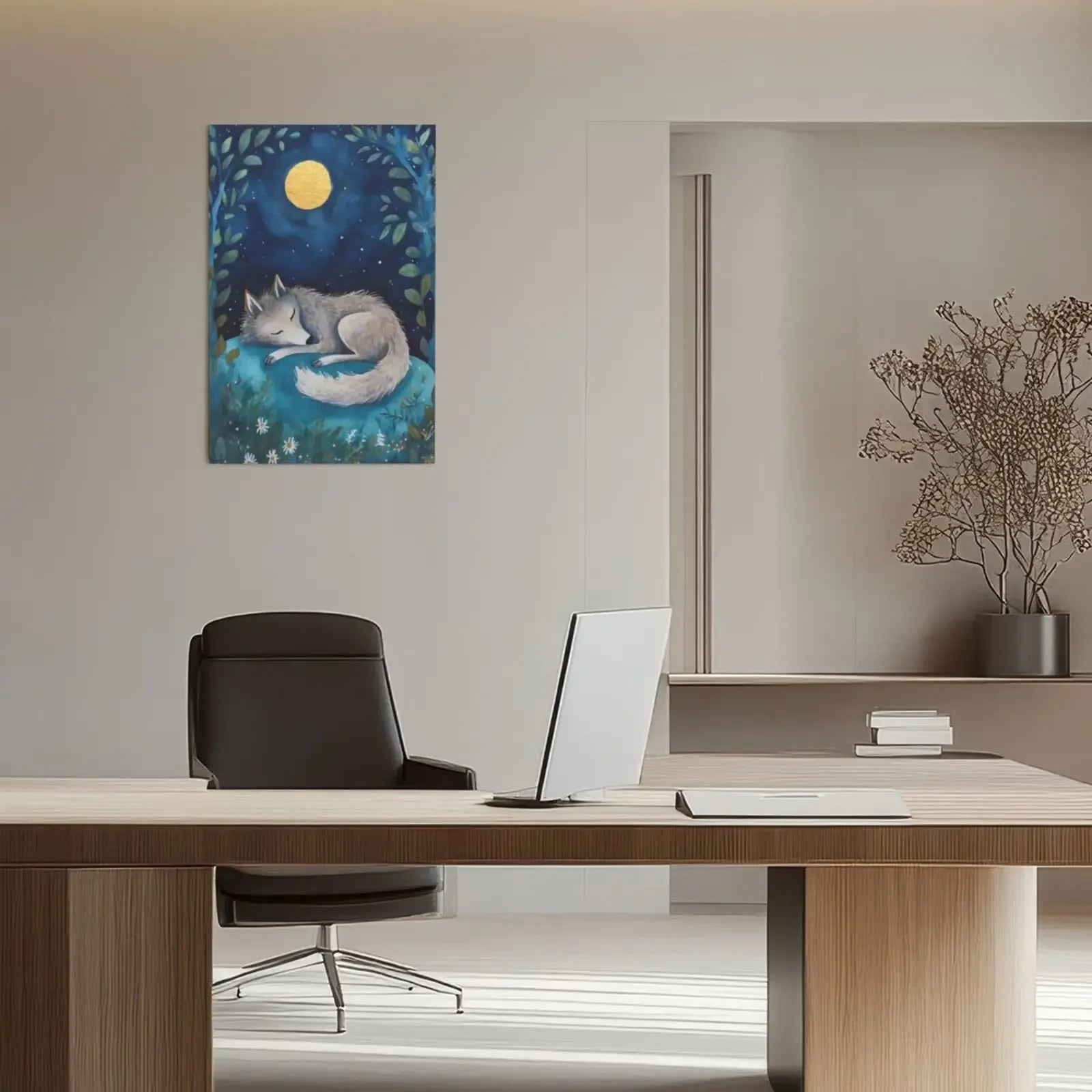 Animals Sleeping Unframed Canvas Print Wall Art Poster For Living Room Bedroom Home Decoration Gifts