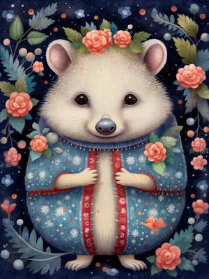 Retro Woodland Folk Unframed Canvas Print Wall Art Poster Home Decor for Living Room Bedroom Gifts