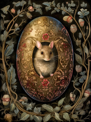 Home Decoration Wall Art Unframed Canvas Animals in Easter Eggs Print Poster For Living Room Bedroom Gift