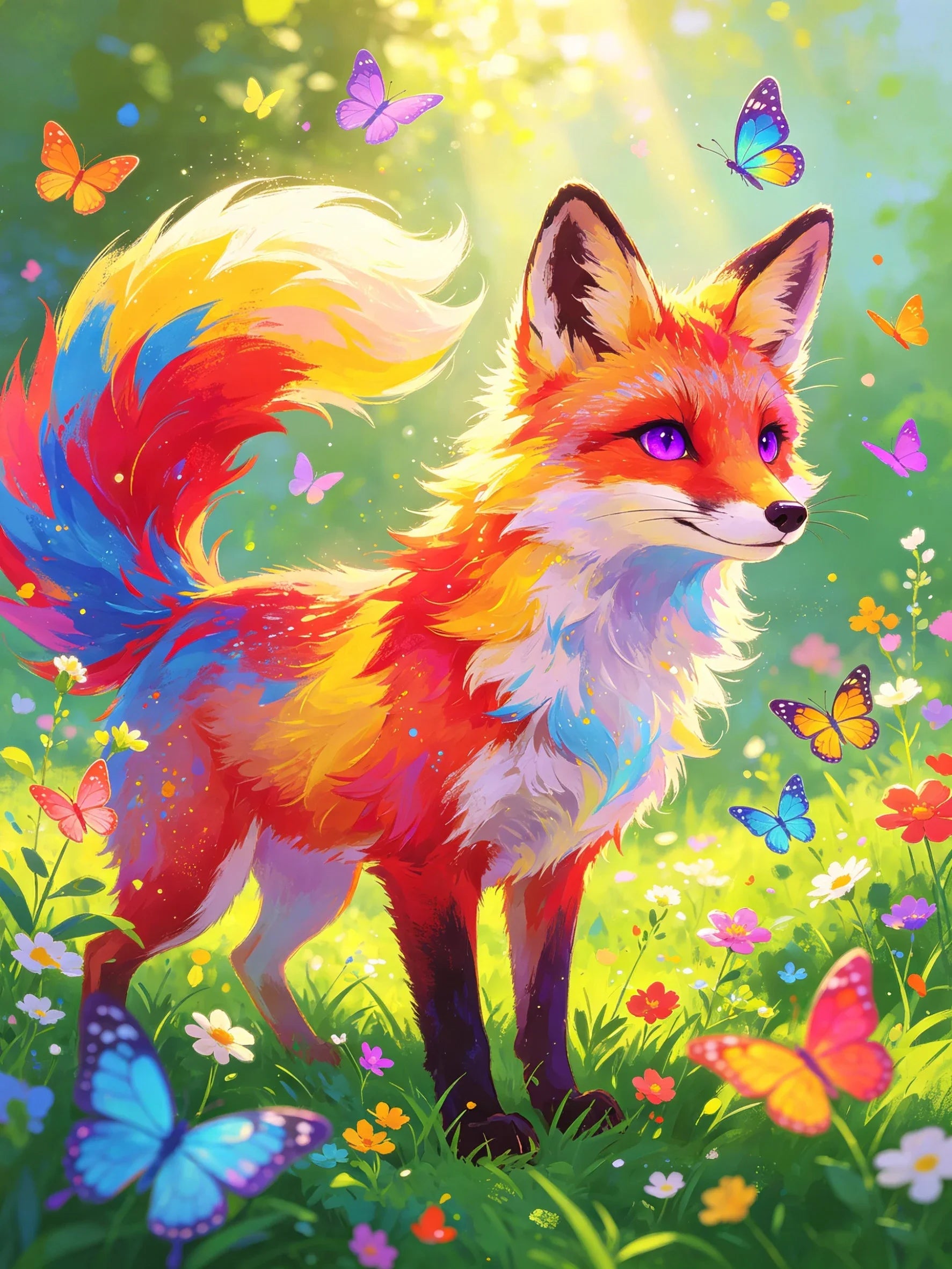Unframed Poster Wall Art Canvas Print Colorful Animals For Home Living Room Bedroom Decoration Gift