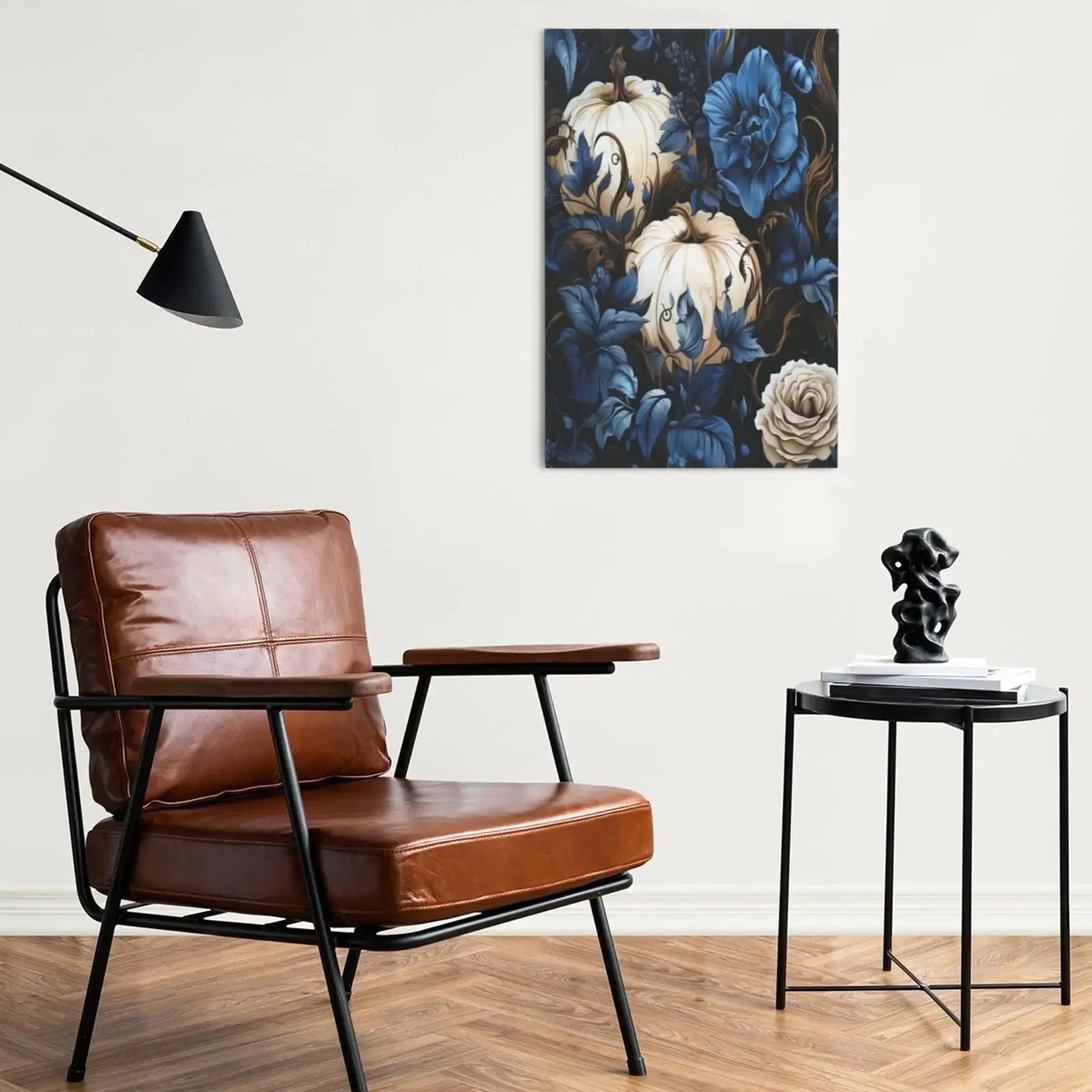 Retro Dark Roses Unframed Canvas Art Print Unframed Wall Poster For Living Room Bedroom Home Decor And Nice Gifts