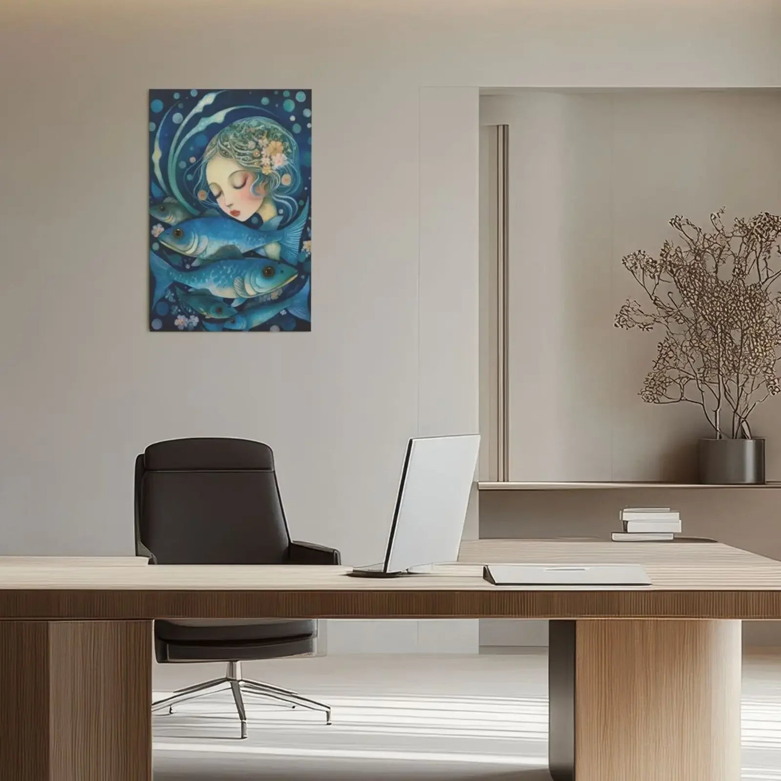 Vintage Ocean Scene Canvas Art Unframed Wall Poster Cozy Home Decoration for Bedroom Living Room & Perfect Gift