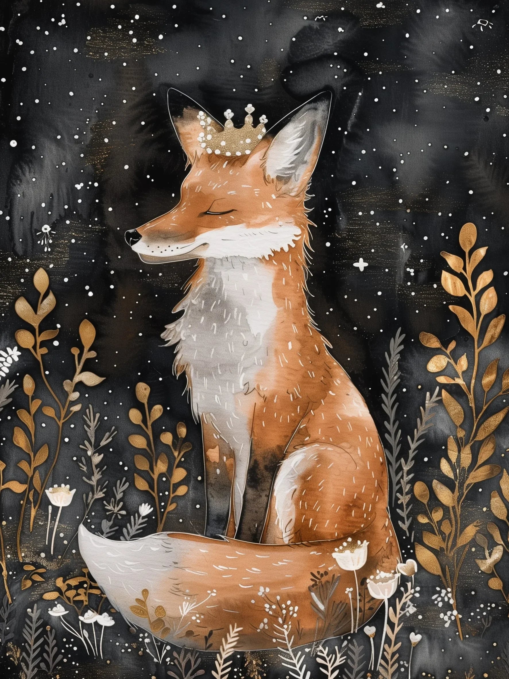 Regal Forest Animals Wall Art Unframed Canvas Print Poster Stylish Home Decor for Living Room Bedroom & Thoughtful Present