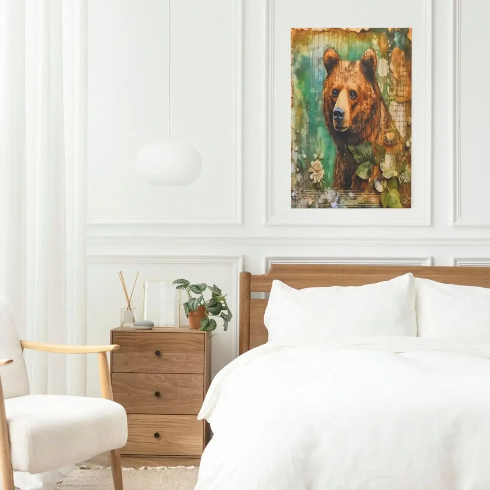 Forest Animals Art Unframed Canvas Print Wall Poster Stylish Home Decoration for Living Room Bedroom & Fine Gift