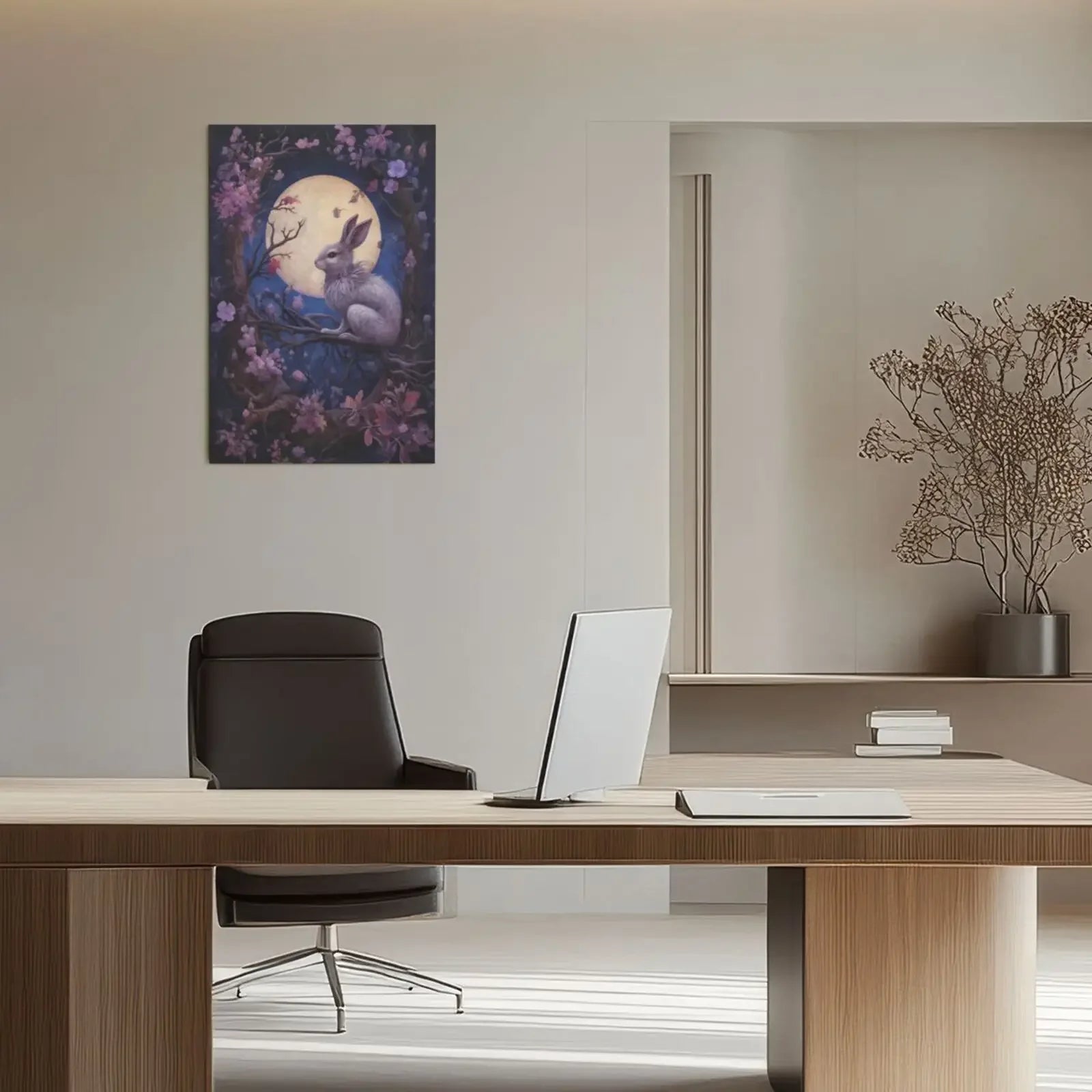 Purple Night Garden Art Unframed Canvas Print Poster Wall Decor for Home Living Room Bedroom & Beautiful Gift Idea