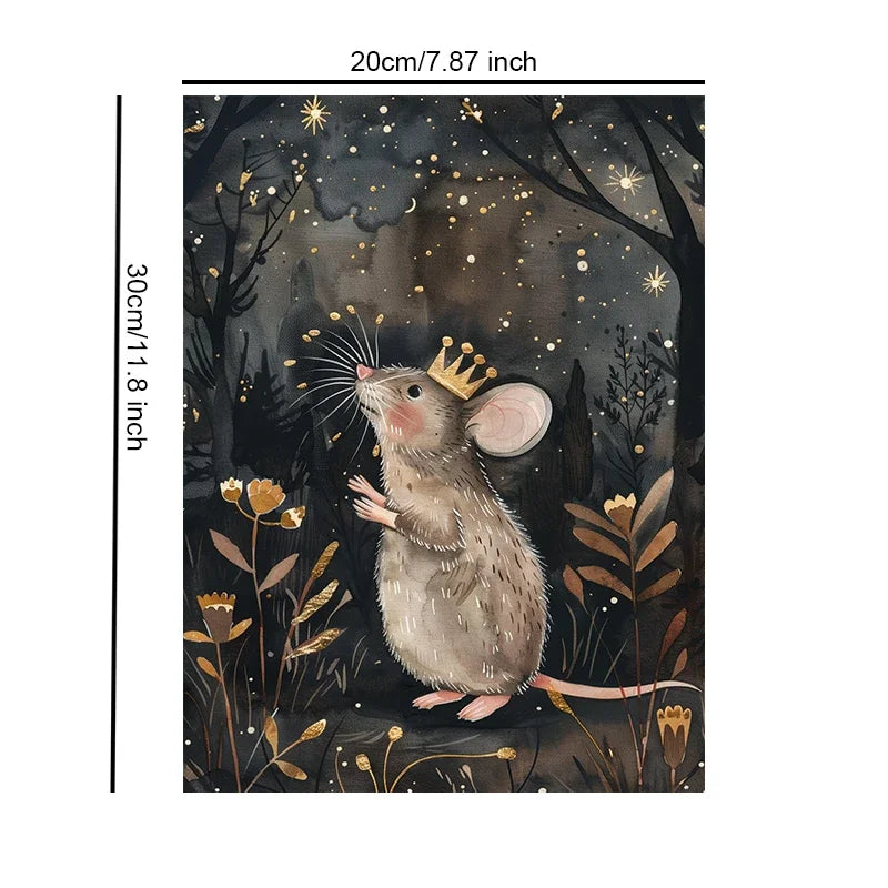 Regal Forest Animals Wall Art Unframed Canvas Print Poster Stylish Home Decor for Living Room Bedroom & Thoughtful Present