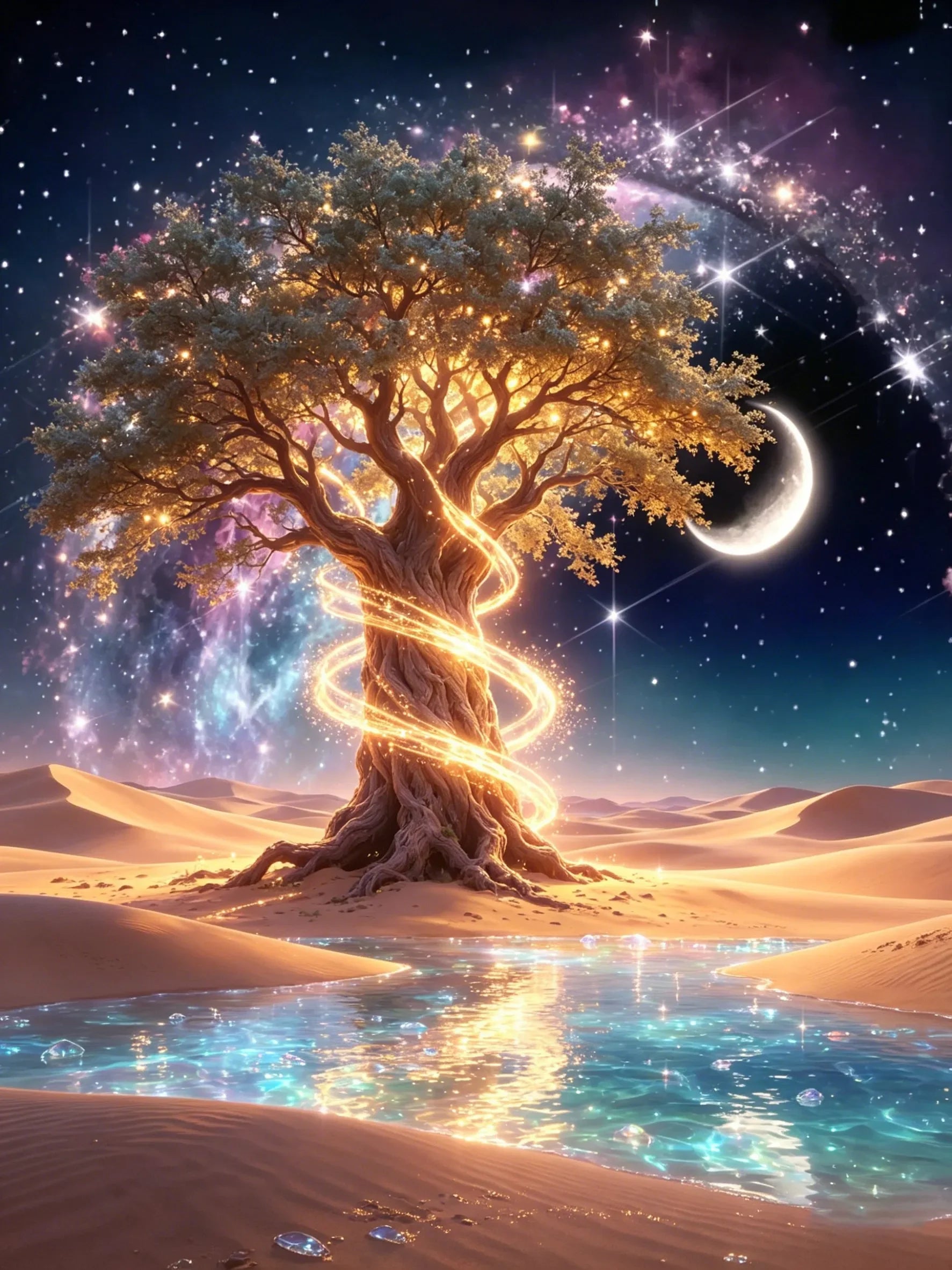 Dreamy Star Scenery Unframed Canvas Wall Art Print Poster For Home Living Room Bedroom Decoration Gift Idea