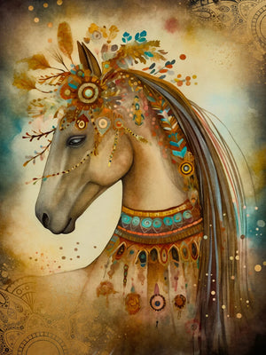 Unframed Canvas Home Decor Wall Art Bohemian Animals Print Poster For Living Room Bedroom Decoration