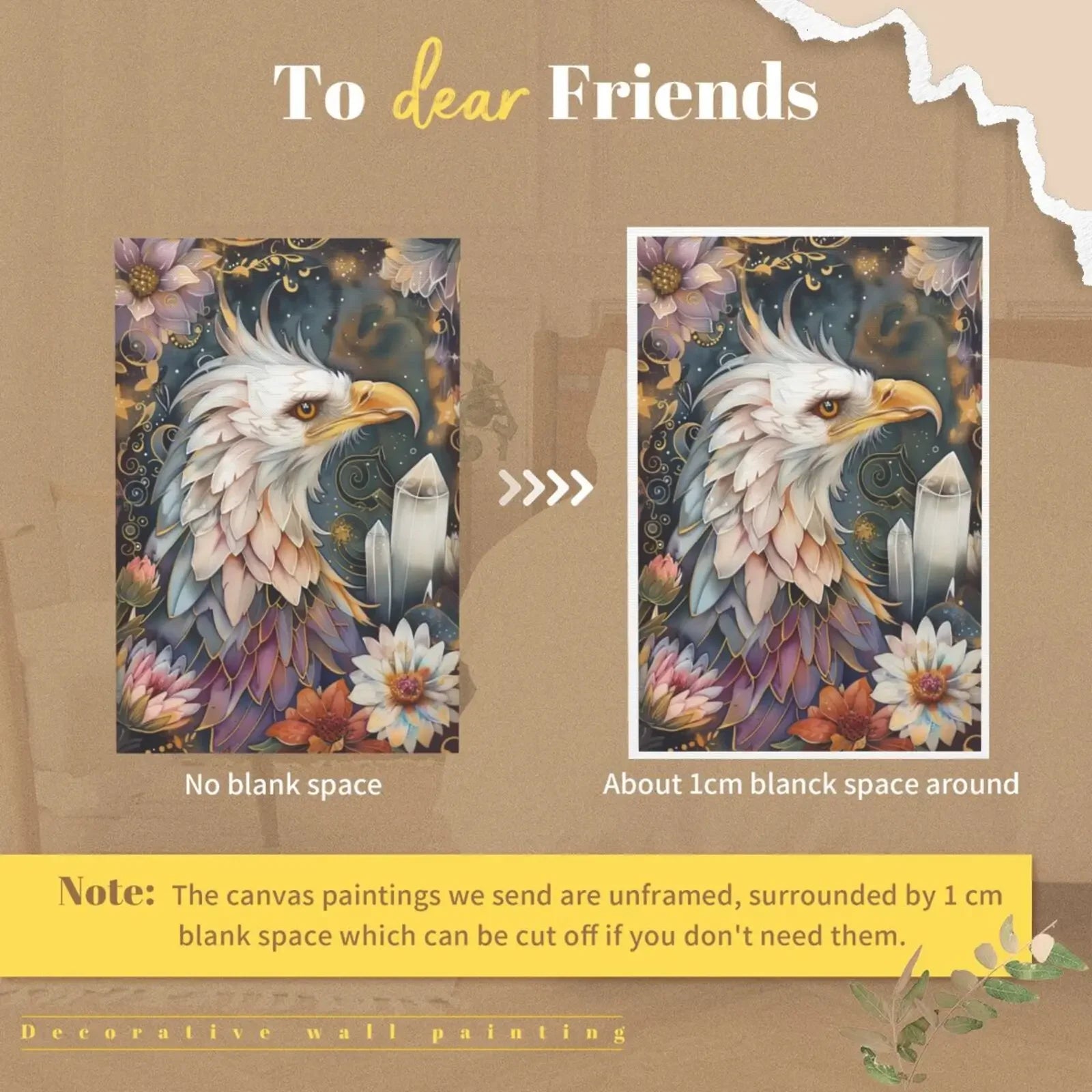 Crystal Animals Unframed Canvas Art Print Wall Poster For Living Room Bedroom Home Decor Nice Gifts