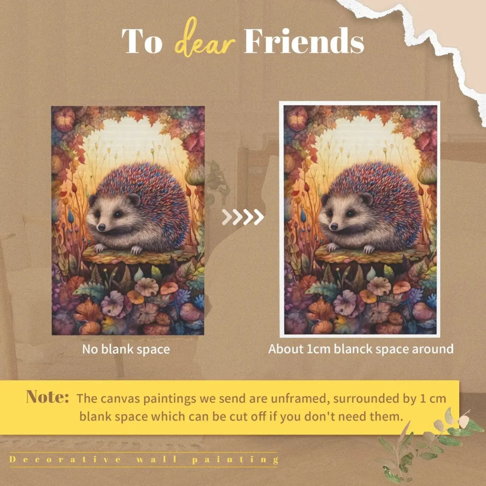 Unframed Canvas Print Wall Art Decor Retro Boho Forest Animal Poster For Living Room Bedroom Home Decoration