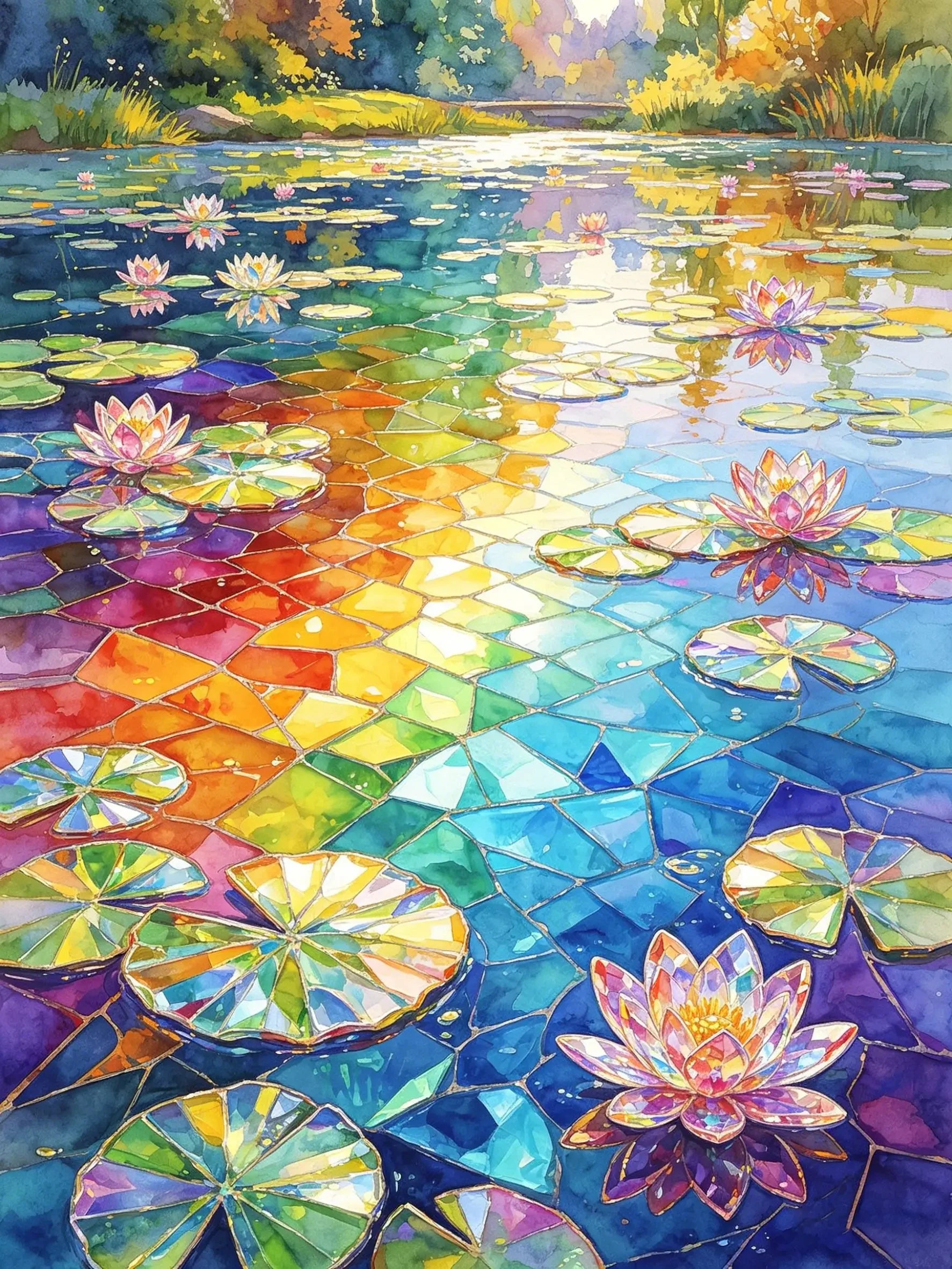 Gorgeous Watercolor Painting Unframed Canvas Art Poster Wall Decor for Living Room Bedroom Home & Perfect Gift Choice