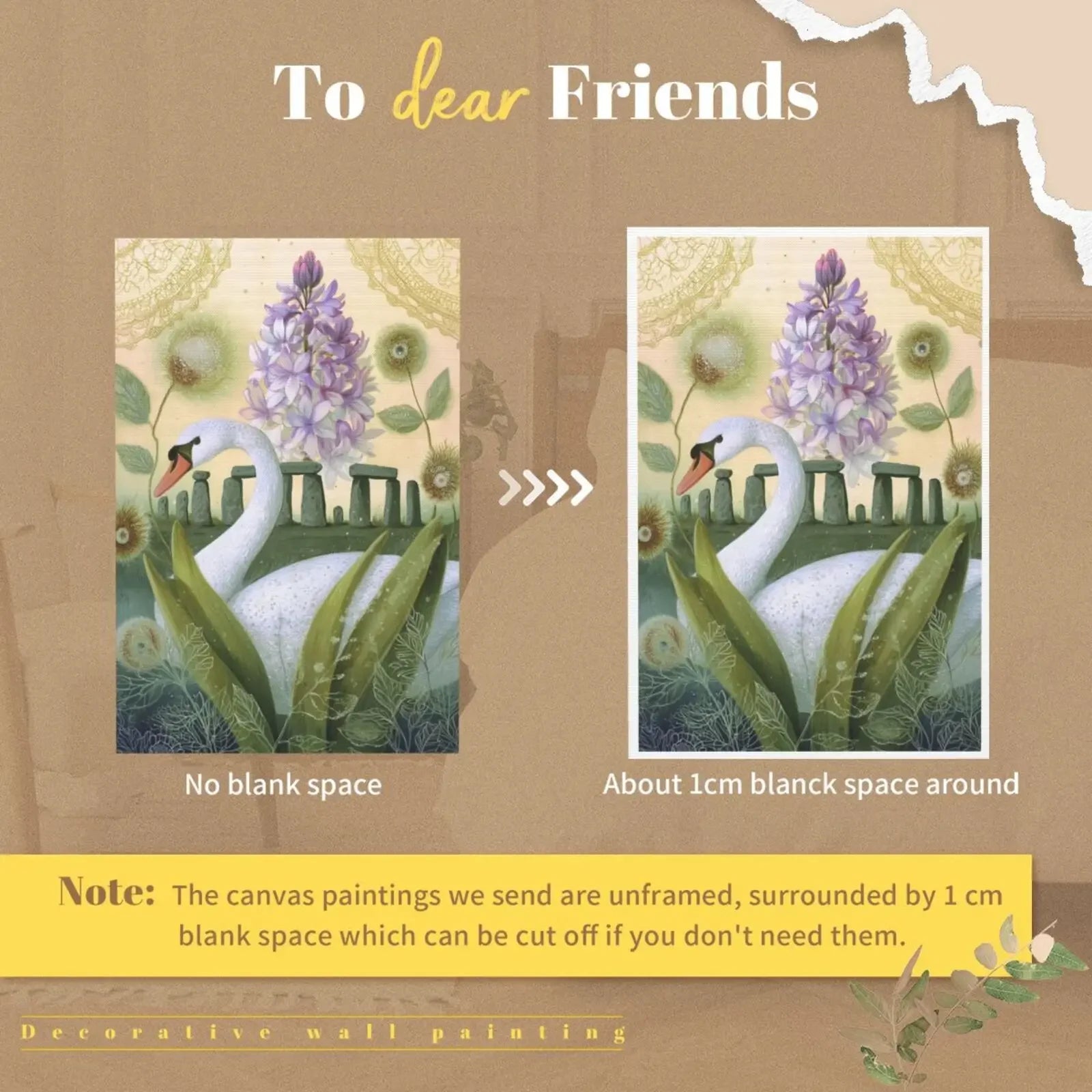 Spring at Stonehenge Unframed Canvas Print Art Poster Wall Decor for Home Living Room Bedroom & Sweet Present
