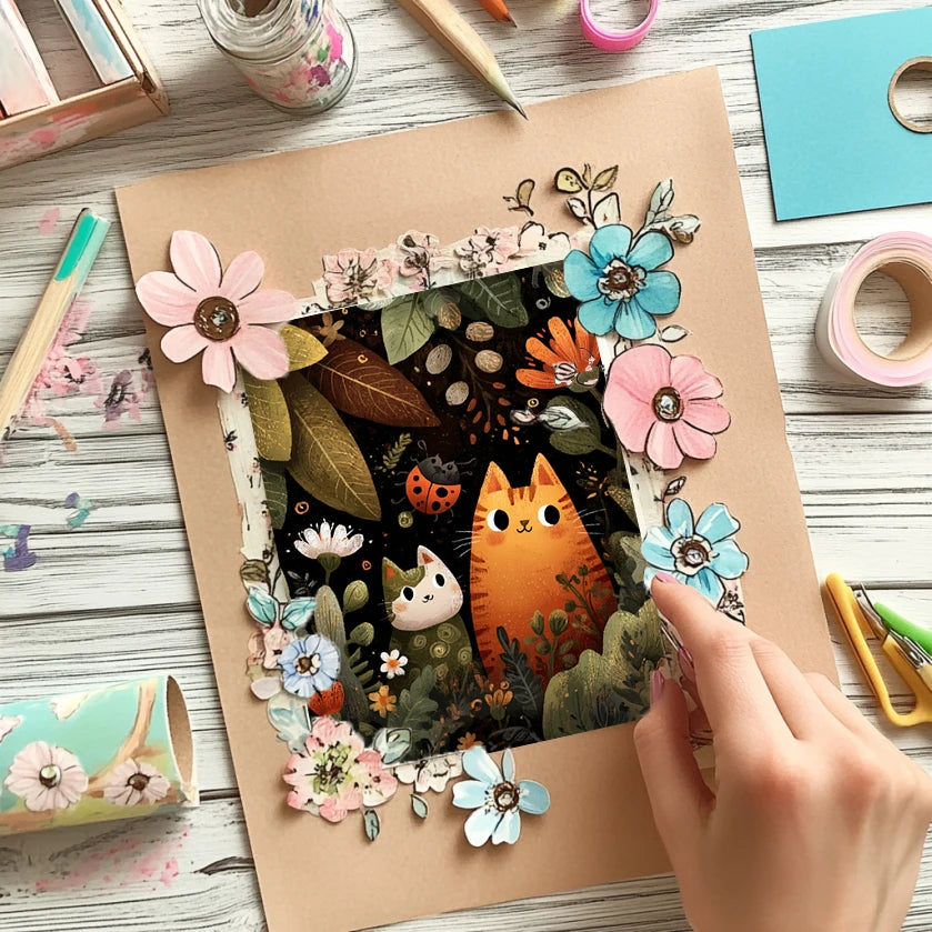 6x6 Inches Scrapbook Paper Set (36 Sheets): Vintage Craft Designs, Decorative Background for Junk Journal, Planner, Cards.