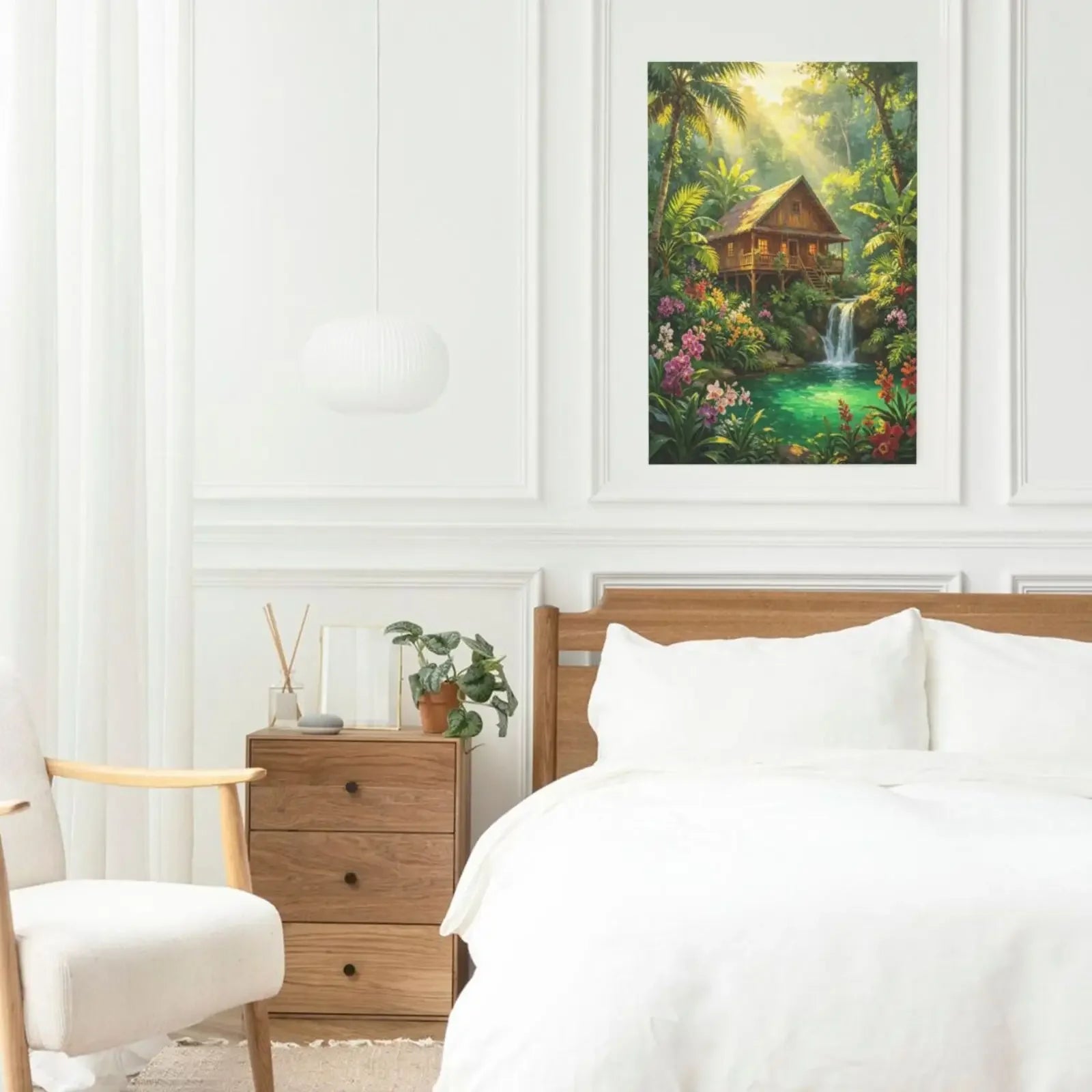 Classic Painting Landscape Art Unframed Canvas Wall Art Poster Home Decoration for Living Room Bedroom & Nice Present