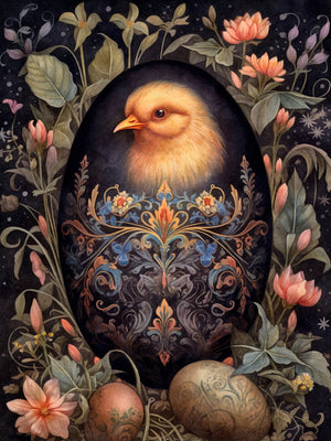 Home Decoration Wall Art Unframed Canvas Animals in Easter Eggs Print Poster For Living Room Bedroom Gift